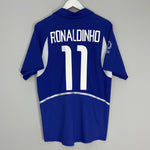 Shop 2002/04 BRAZIL RONALDINHO #11 AWAY SHIRT (M) NIKE, classic football shirts, vintage football shirts & retro soccer jerseys at Cult Kits