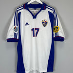 Shop 2000/01 YUGOSLAVIA DRULOVIC #17 *MATCH ISSUE* AWAY SHIRT (L) ADIDAS, classic football shirts, vintage football shirts & retro soccer jerseys at Cult Kits