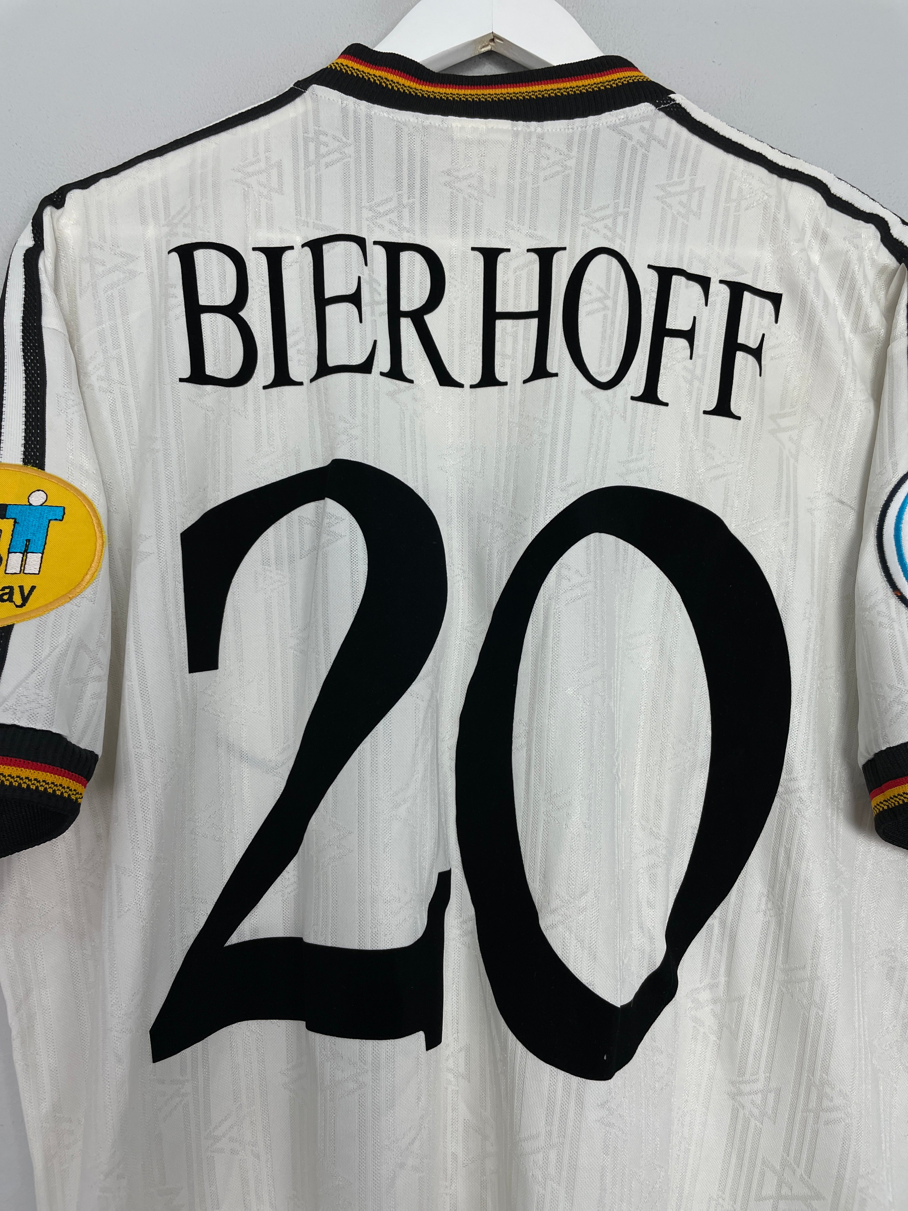 Shop 1996/98 GERMANY BIERHOFF #20 HOME SHIRT (XL) ADIDAS, classic football shirts, vintage football shirts & retro soccer jerseys at Cult Kits