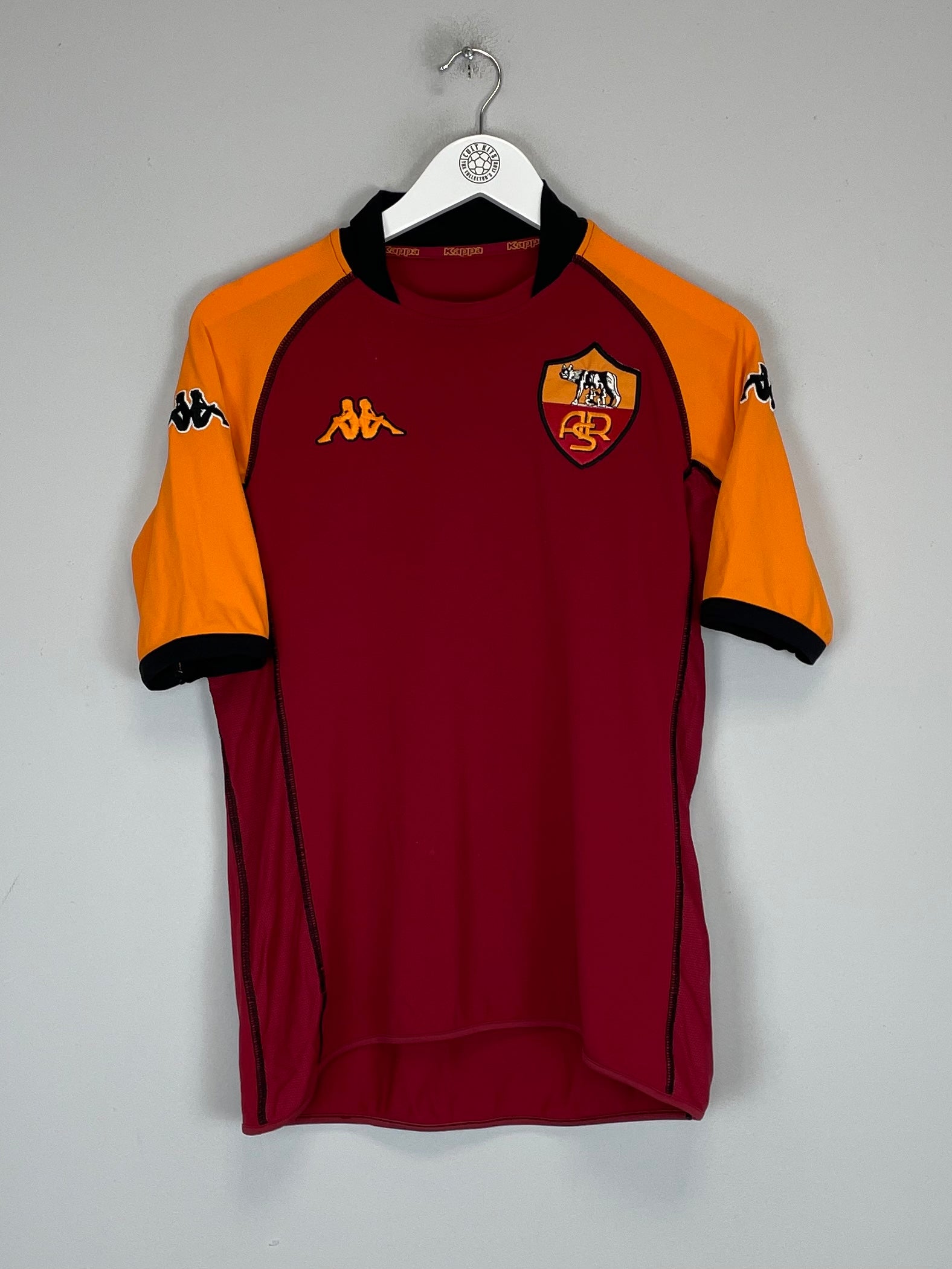 Shop 2002/03 ROMA BATISTUTA #33 EUROPEAN HOME SHIRT (M) KAPPA, classic football shirts, vintage football shirts & retro soccer jerseys at Cult Kits