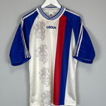 Shop 1996/97 LYON TEMPLATE SHIRT (M) ADIDAS, classic football shirts, vintage football shirts & retro soccer jerseys at Cult Kits
