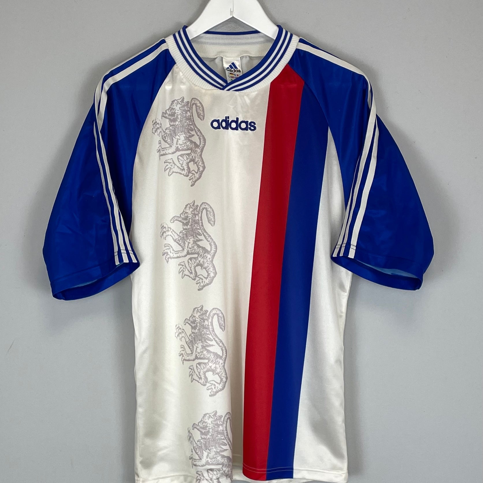 Shop 1996/97 LYON TEMPLATE SHIRT (M) ADIDAS, classic football shirts, vintage football shirts & retro soccer jerseys at Cult Kits