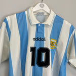 Shop 1994/95 ARGENTINA MARADONA #10 HOME SHIRT (M) ADIDAS, classic football shirts, vintage football shirts & retro soccer jerseys at Cult Kits