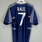 1998/99 REAL MADRID RAUL #7 AWAY SHIRT (M) ADIDAS