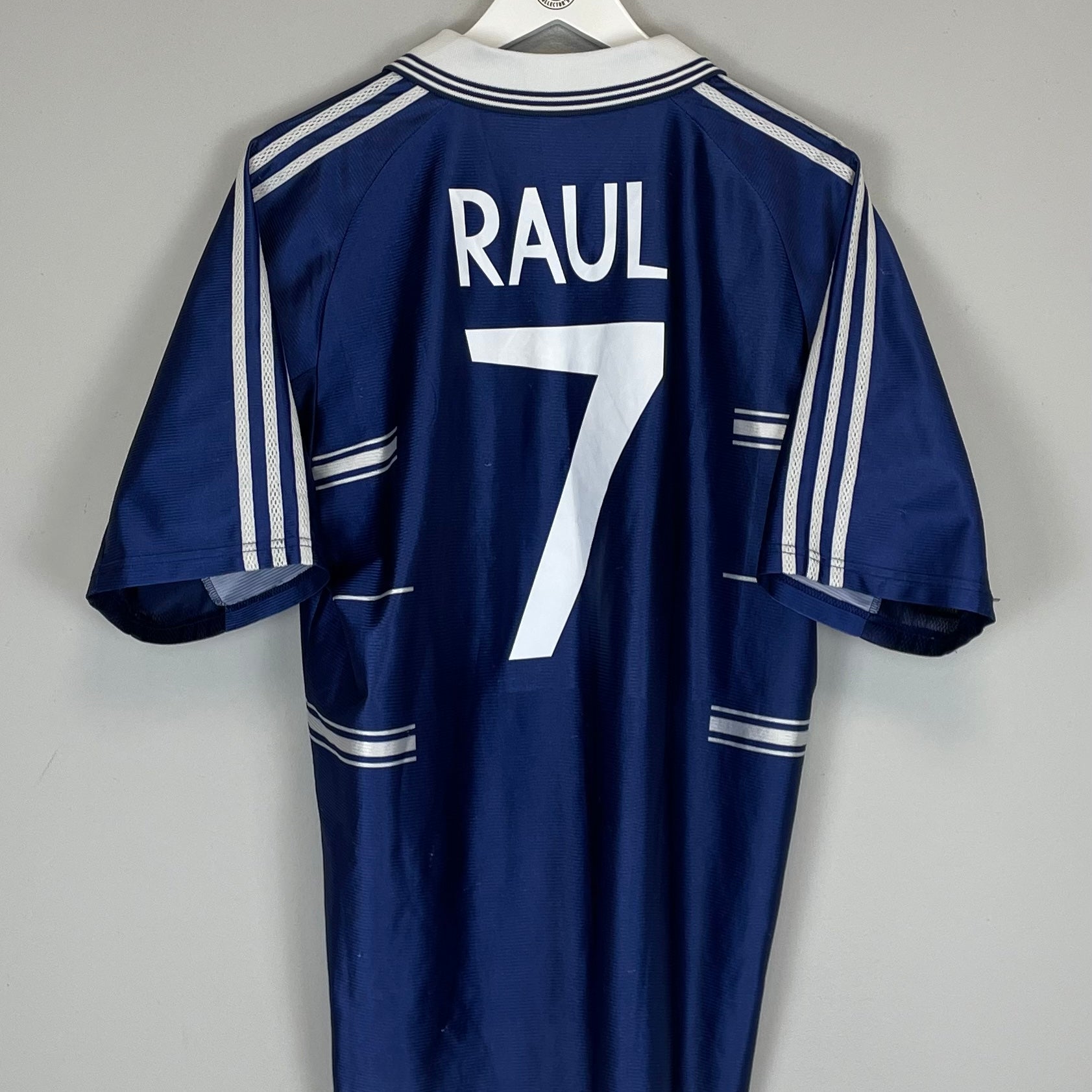 Shop 1998/99 REAL MADRID RAUL #7 AWAY SHIRT (M) ADIDAS, classic football shirts, vintage football shirts & retro soccer jerseys at Cult Kits