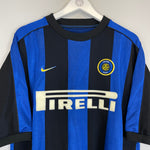 Shop 2000/01 INTER MILAN VIERI #32 HOME SHIRT (L) NIKE, classic football shirts, vintage football shirts & retro soccer jerseys at Cult Kits