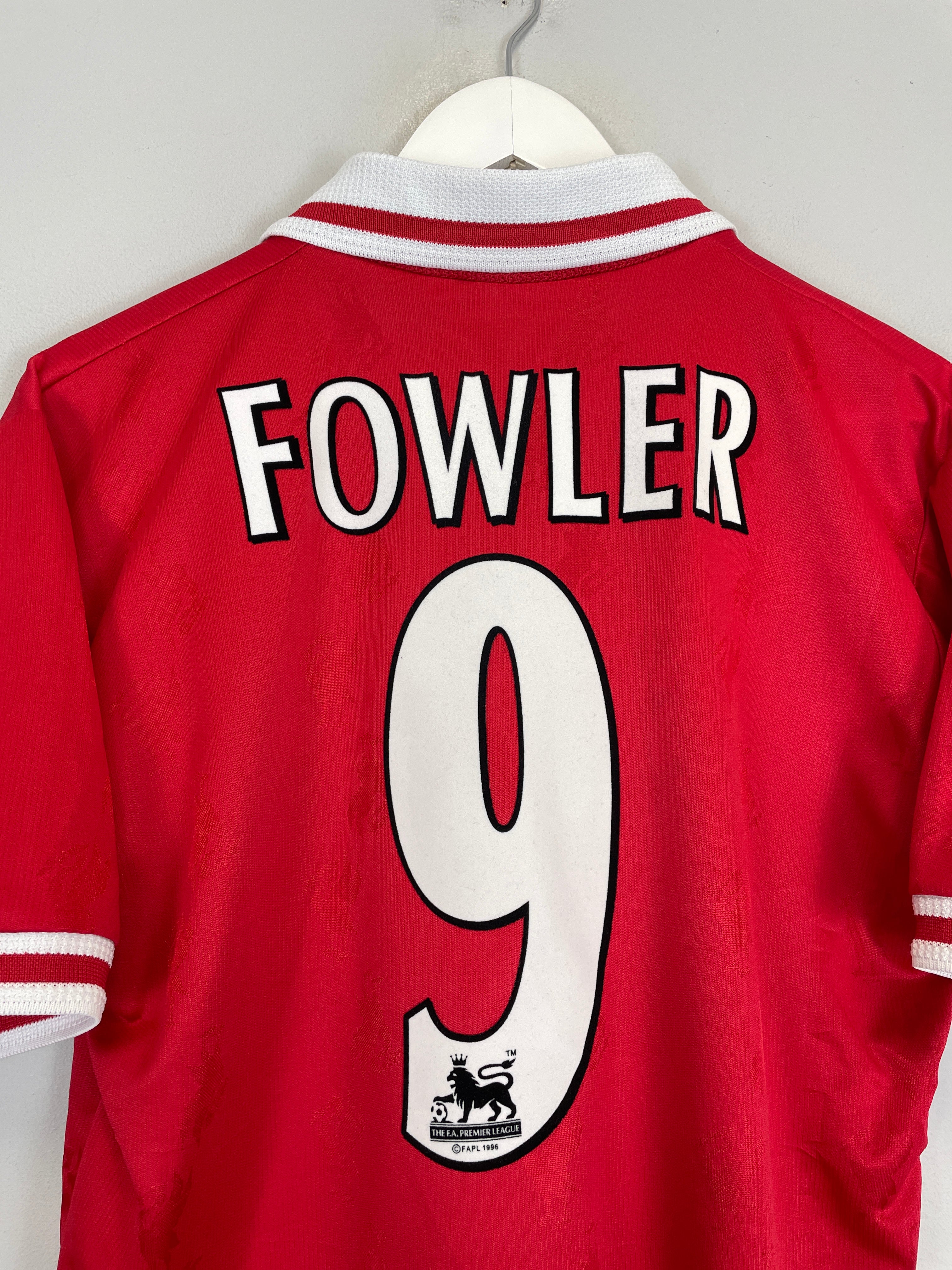 Shop 1996/98 LIVERPOOL FOWLER #9 HOME SHIRT (S) REEBOK, classic football shirts, vintage football shirts & retro soccer jerseys at Cult Kits