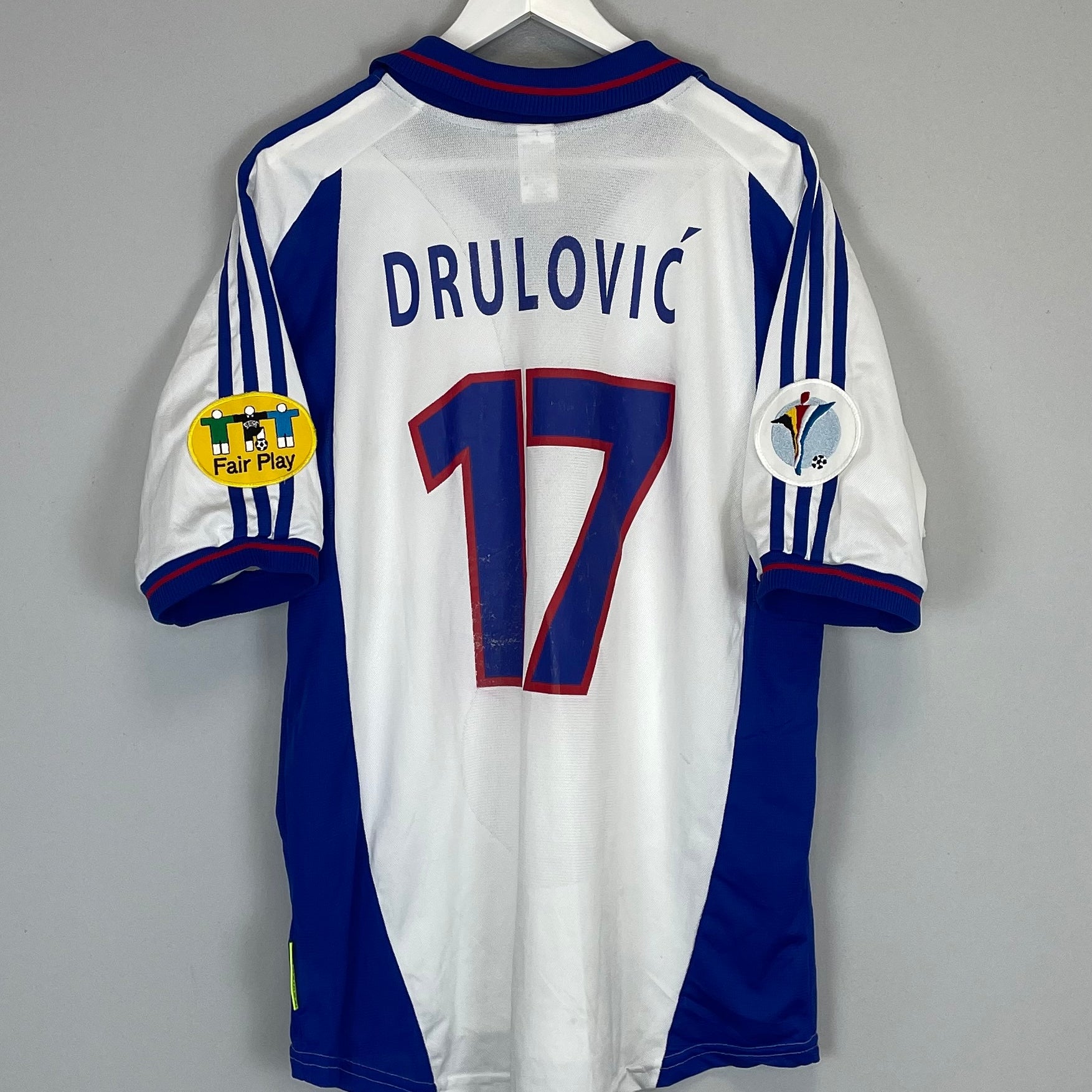 Shop 2000/01 YUGOSLAVIA DRULOVIC #17 *MATCH ISSUE* AWAY SHIRT (L) ADIDAS, classic football shirts, vintage football shirts & retro soccer jerseys at Cult Kits