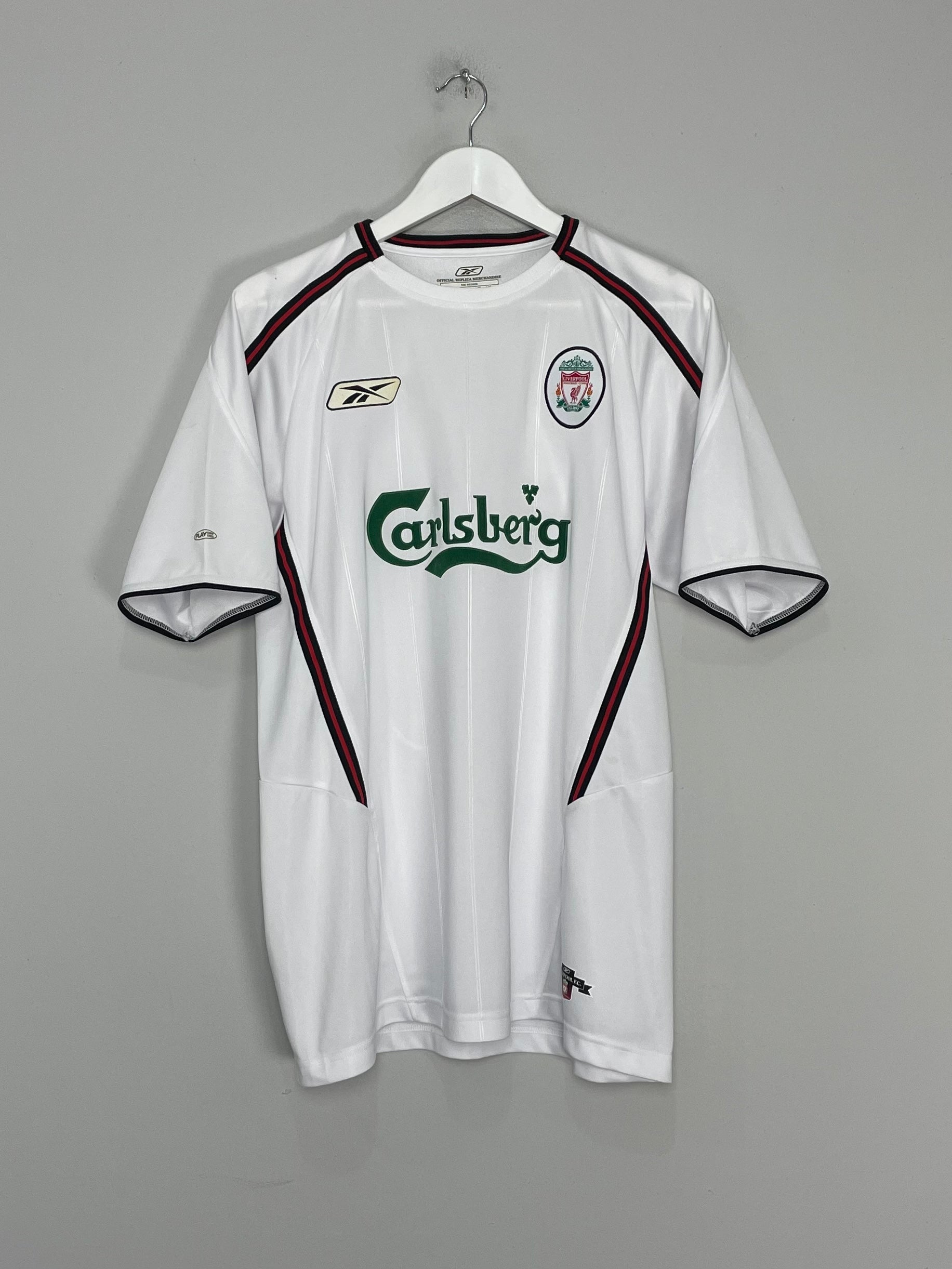 Shop 2003/04 LIVERPOOL LUIS GARCIA #10 AWAY SHIRT (M) REEBOK, classic football shirts, vintage football shirts & retro soccer jerseys at Cult Kits