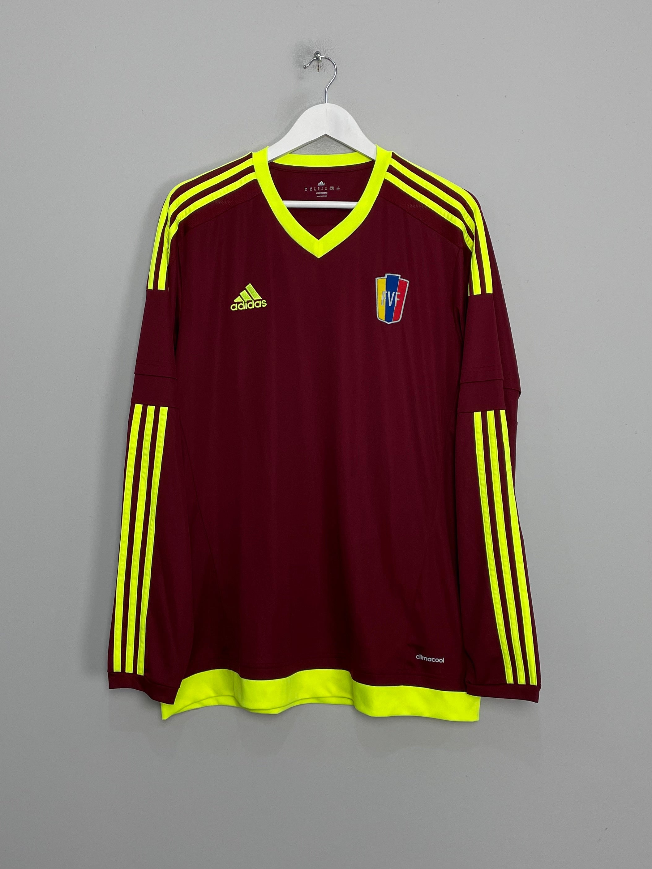 Shop 2015/16 VENEZUELA L/S HOME SHIRT (XL) ADIDAS, classic football shirts, vintage football shirts & retro soccer jerseys at Cult Kits