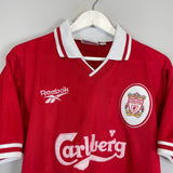 Shop 1996/98 LIVERPOOL FOWLER #9 HOME SHIRT (S) REEBOK, classic football shirts, vintage football shirts & retro soccer jerseys at Cult Kits