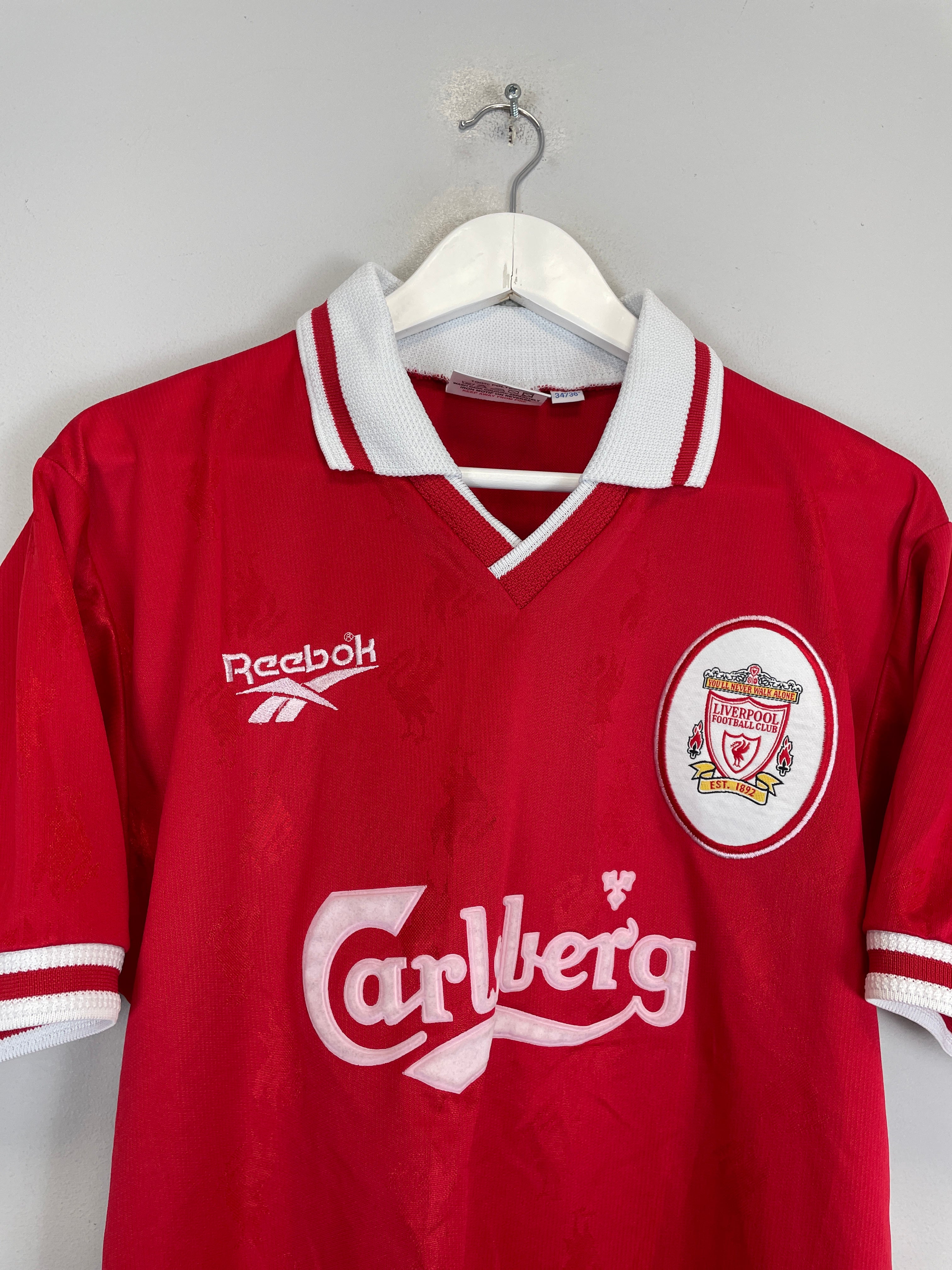 Shop 1996/98 LIVERPOOL FOWLER #9 HOME SHIRT (S) REEBOK, classic football shirts, vintage football shirts & retro soccer jerseys at Cult Kits