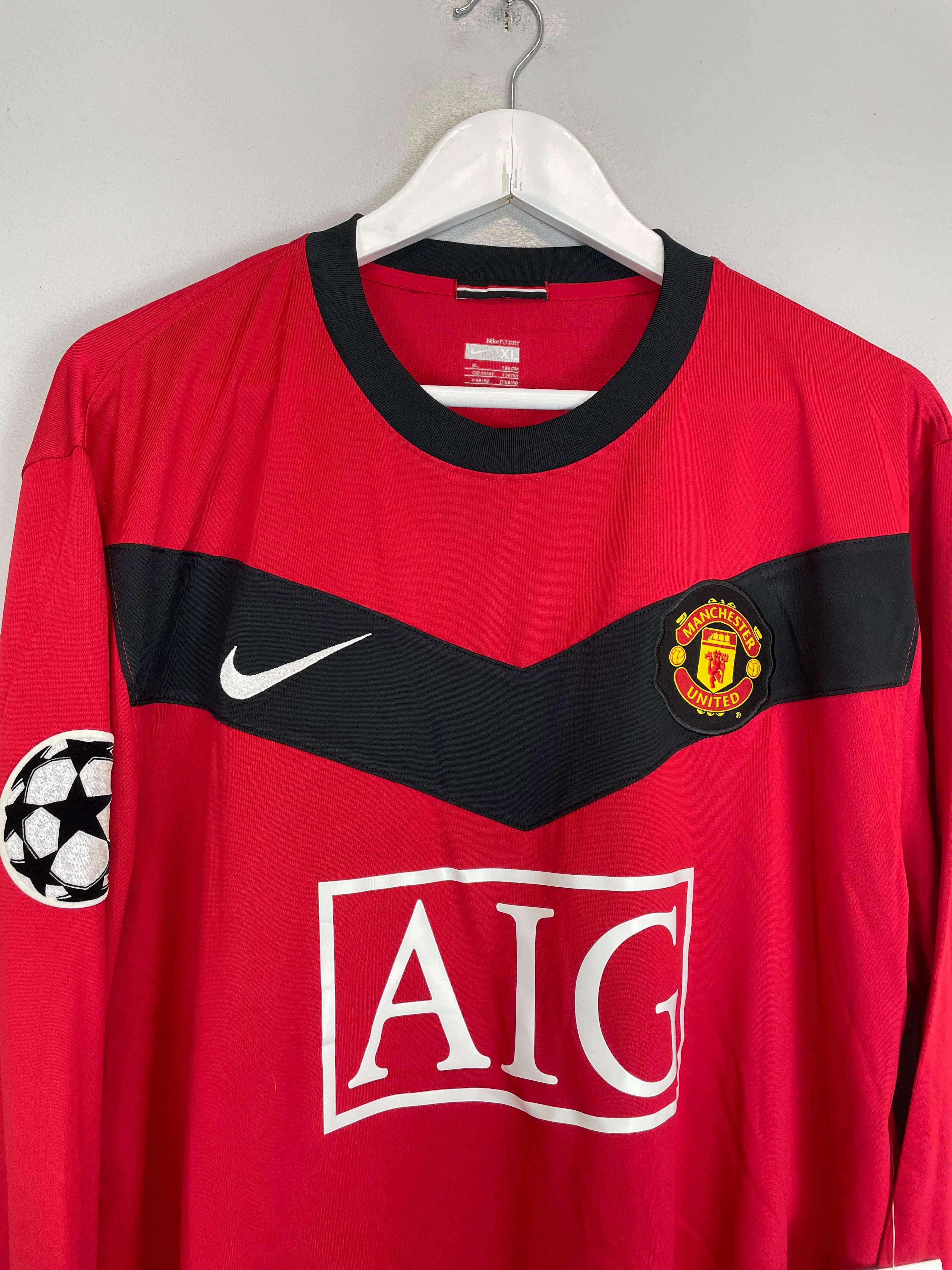 Shop 2009/10 MANCHESTER UNITED SCHOLES #18 C/L L/S *BNWT* HOME SHIRT (XL) NIKE, classic football shirts, vintage football shirts & retro soccer jerseys at Cult Kits