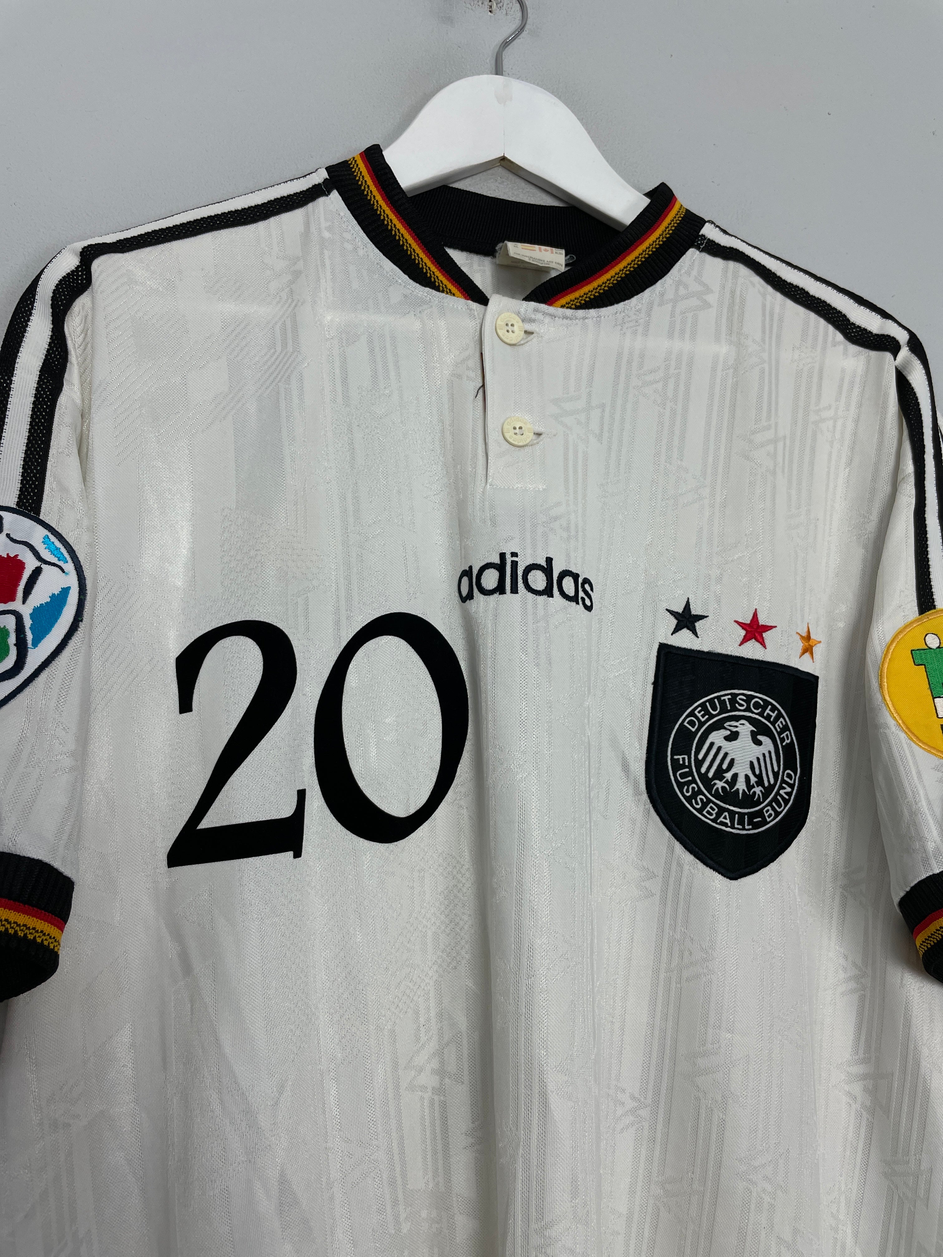 Shop 1996/98 GERMANY BIERHOFF #20 HOME SHIRT (XL) ADIDAS, classic football shirts, vintage football shirts & retro soccer jerseys at Cult Kits