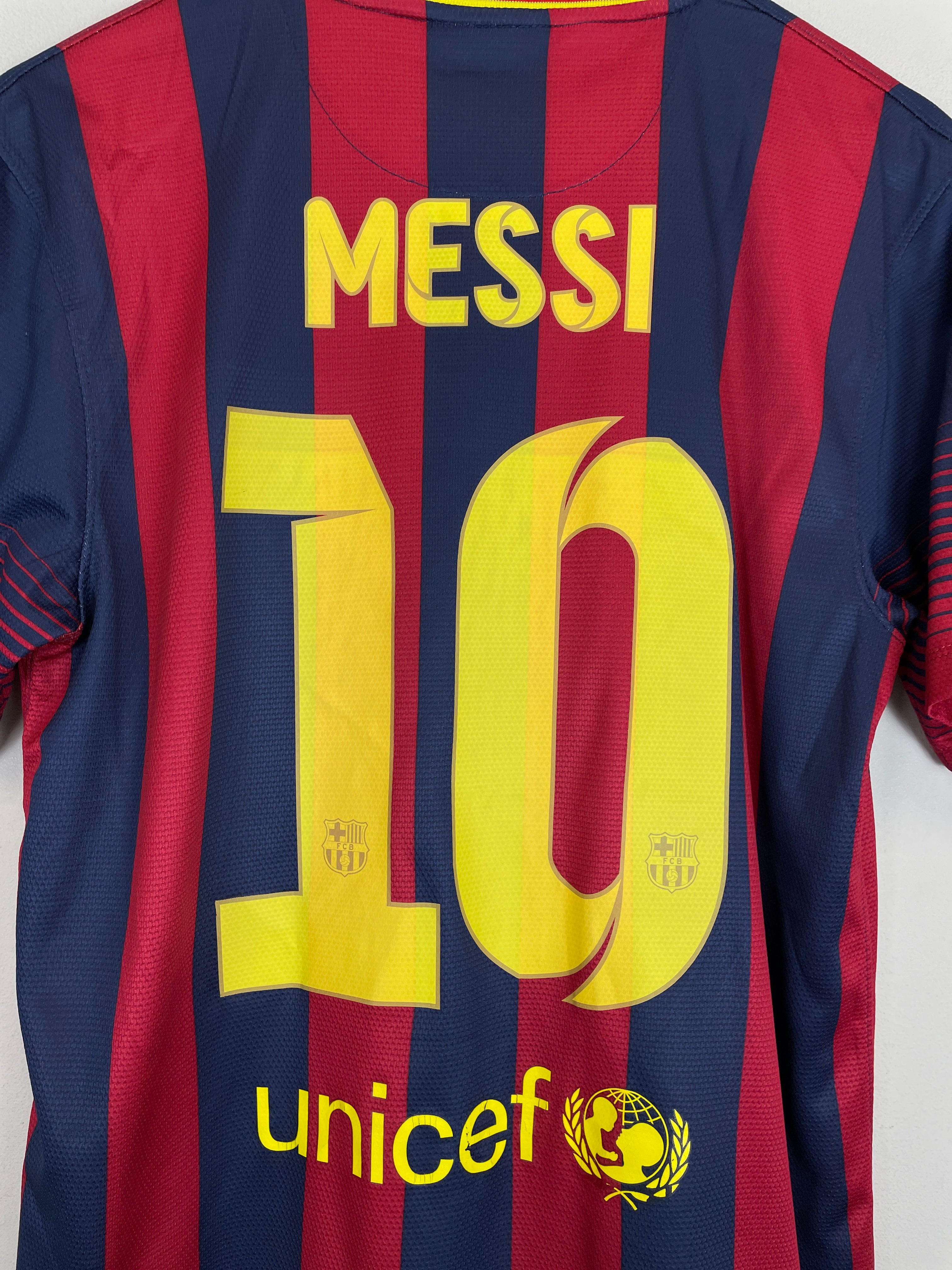 Shop 2013/14 BARCELONA MESSI #10 HOME SHIRT (S) NIKE, classic football shirts, vintage football shirts & retro soccer jerseys at Cult Kits