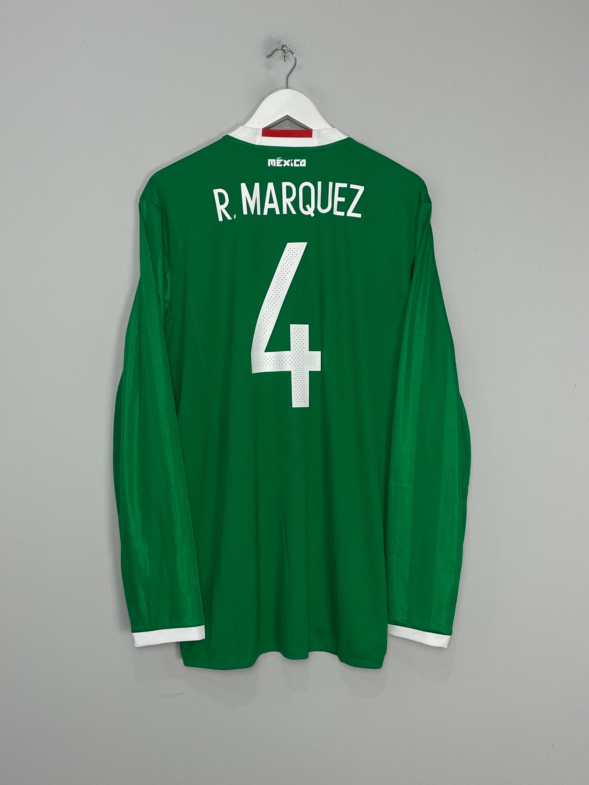 Shop 2016/17 MEXICO R.MARQUEZ #4 L/S HOME SHIRT (XL) ADIDAS, classic football shirts, vintage football shirts & retro soccer jerseys at Cult Kits