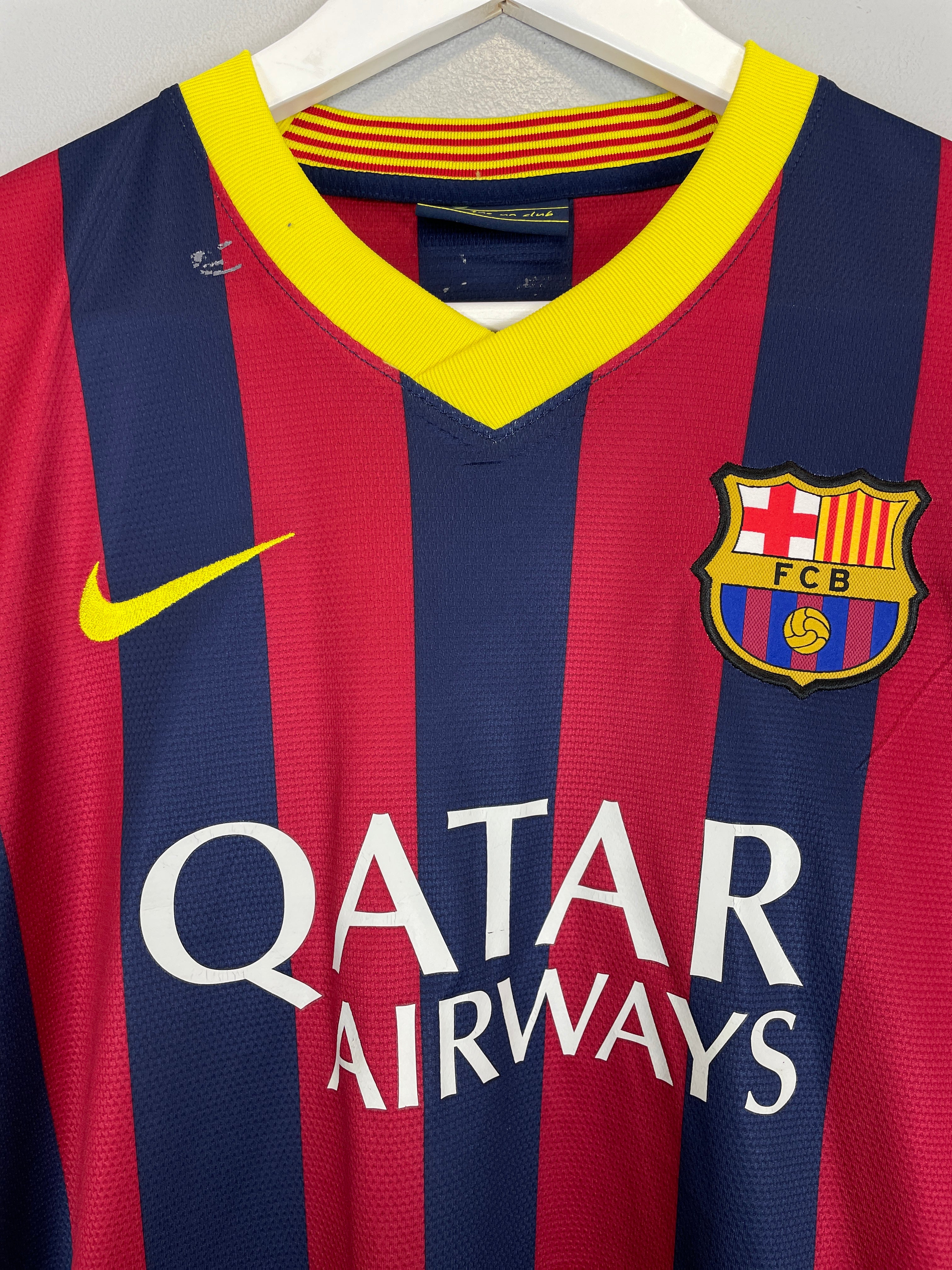 Shop 2013/14 BARCELONA MESSI #10 HOME SHIRT (S) NIKE, classic football shirts, vintage football shirts & retro soccer jerseys at Cult Kits