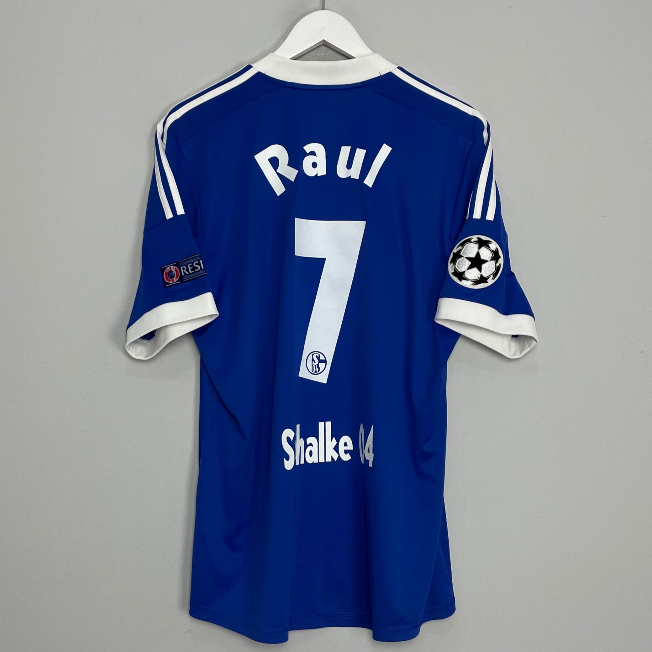 Shop 2013/14 SCHALKE RAUL #7 C/L HOME SHIRT (L) ADIDAS, classic football shirts, vintage football shirts & retro soccer jerseys at Cult Kits