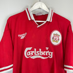 Shop 1996/98 LIVERPOOL FOWLER #9 HOME SHIRT (XL) REEBOK, classic football shirts, vintage football shirts & retro soccer jerseys at Cult Kits