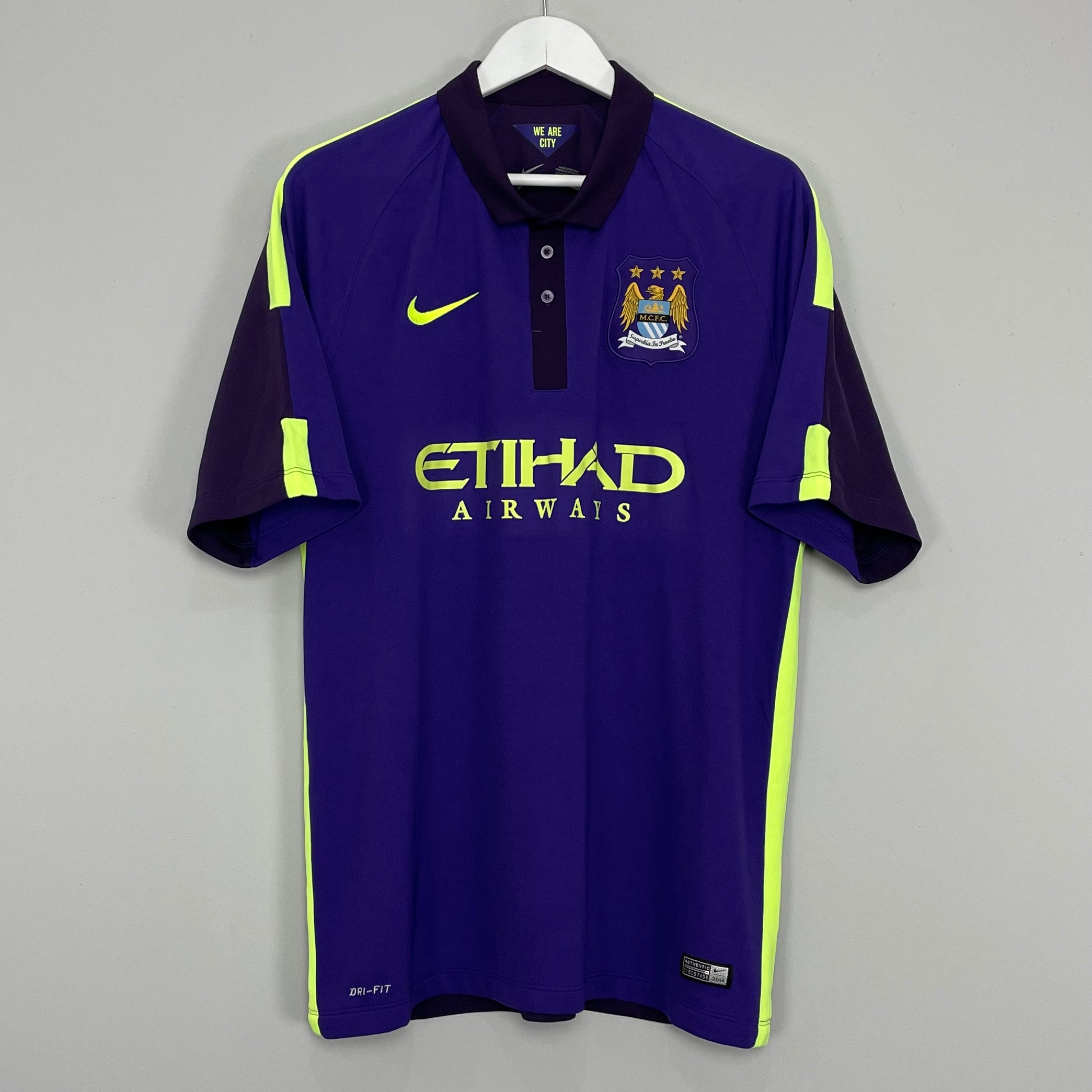 Shop 2014/15 MANCHESTER CITY THIRD SHIRT (XL) NIKE, classic football shirts, vintage football shirts & retro soccer jerseys at Cult Kits