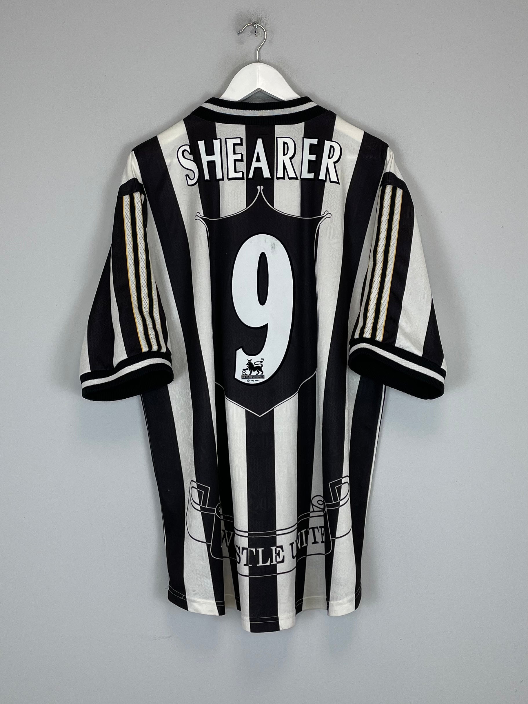Shop 1997/99 NEWCASTLE UNITED SHEARER #9 HOME SHIRT (XL) ADIDAS, classic football shirts, vintage football shirts & retro soccer jerseys at Cult Kits