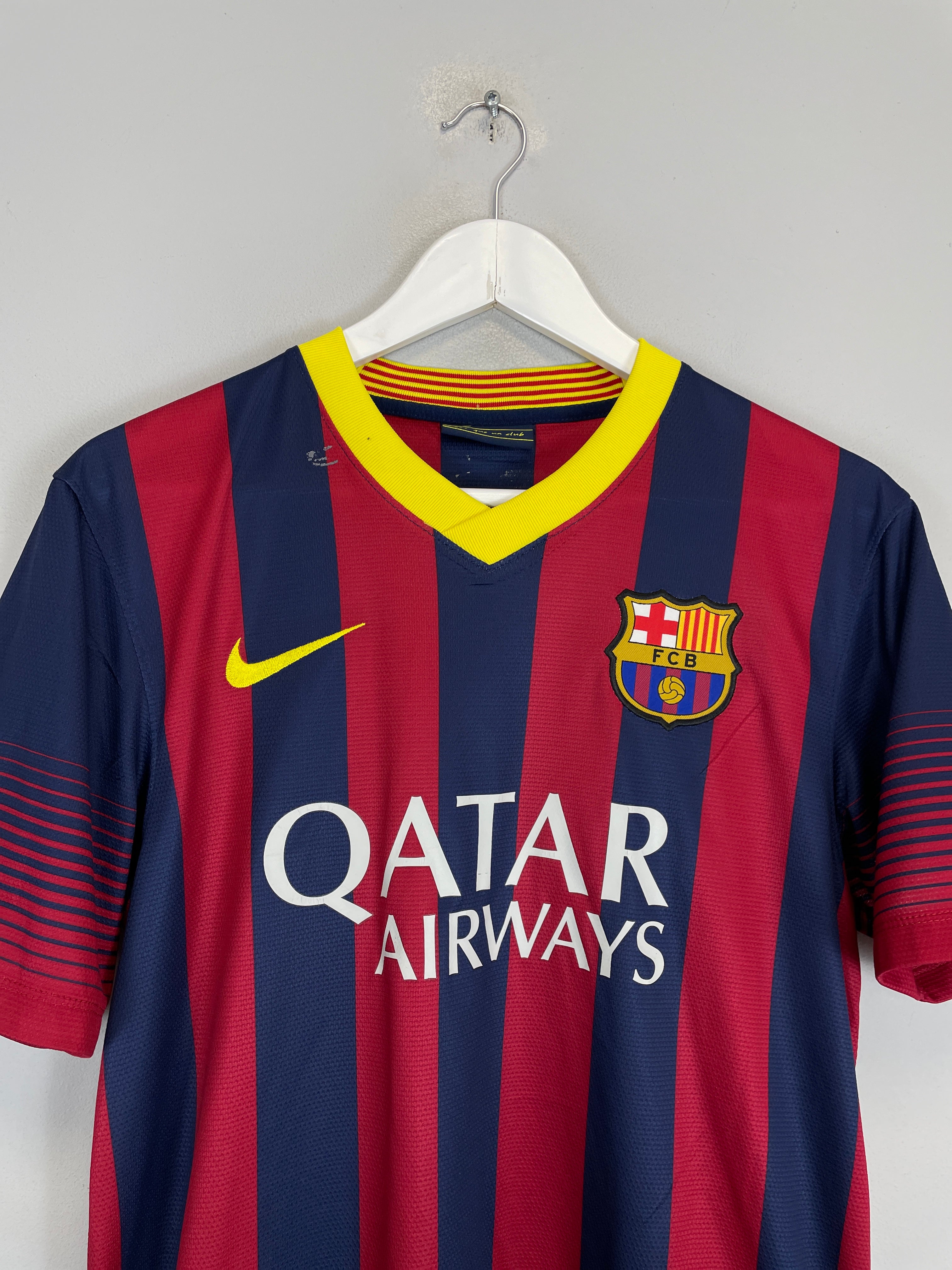 Shop 2013/14 BARCELONA MESSI #10 HOME SHIRT (S) NIKE, classic football shirts, vintage football shirts & retro soccer jerseys at Cult Kits