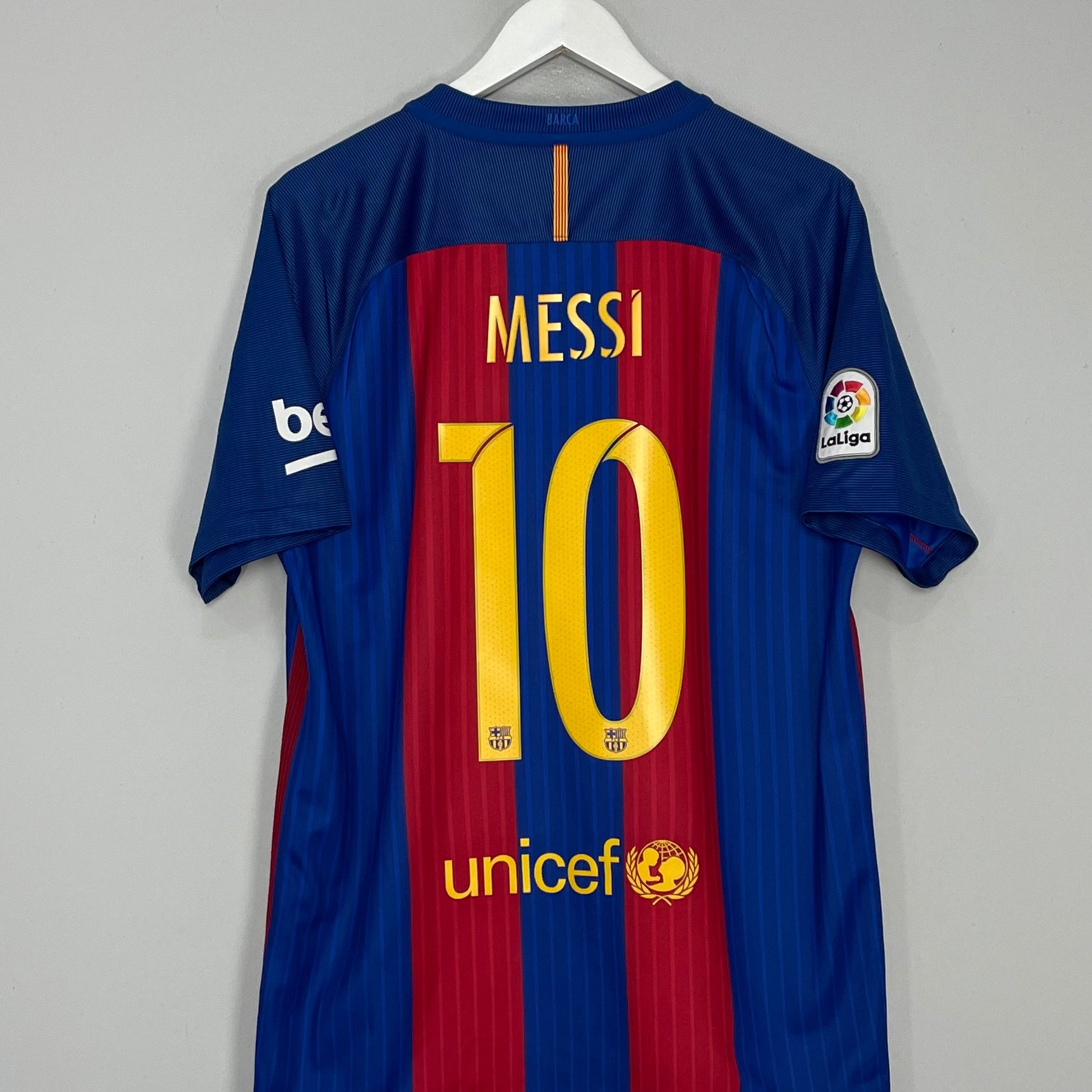 Shop 2016/17 BARCELONA MESSI #10 HOME SHIRT (L) NIKE, classic football shirts, vintage football shirts & retro soccer jerseys at Cult Kits