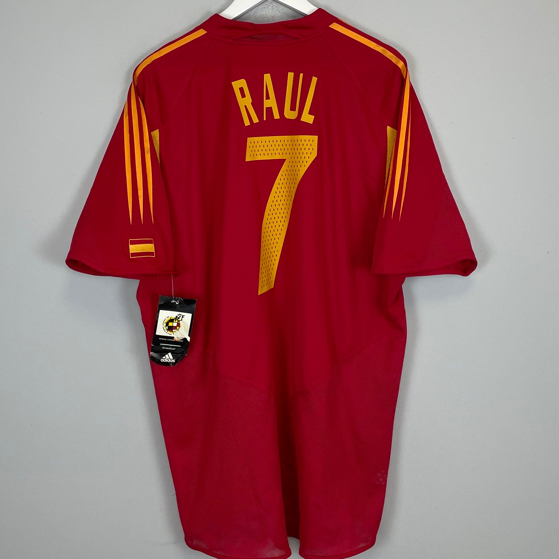 Shop 2004/06 SPAIN RAUL #7 *BNWT* HOME SHIRT (XL) ADIDAS, classic football shirts, vintage football shirts & retro soccer jerseys at Cult Kits
