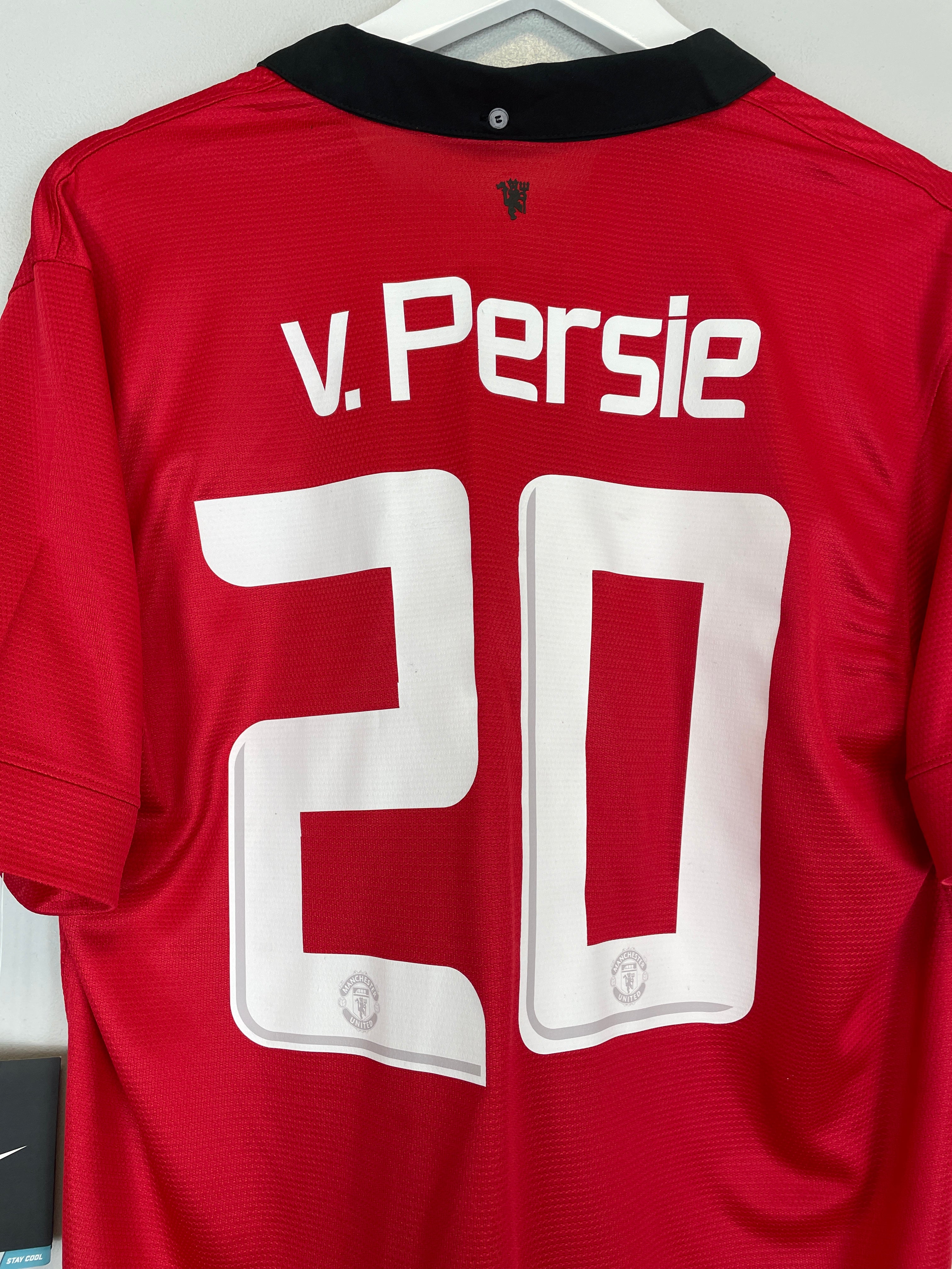 Shop 2013/14 MANCHESTER UNITED V.PERSIE #20 *BNWT* HOME SHIRT (L) NIKE, classic football shirts, vintage football shirts & retro soccer jerseys at Cult Kits