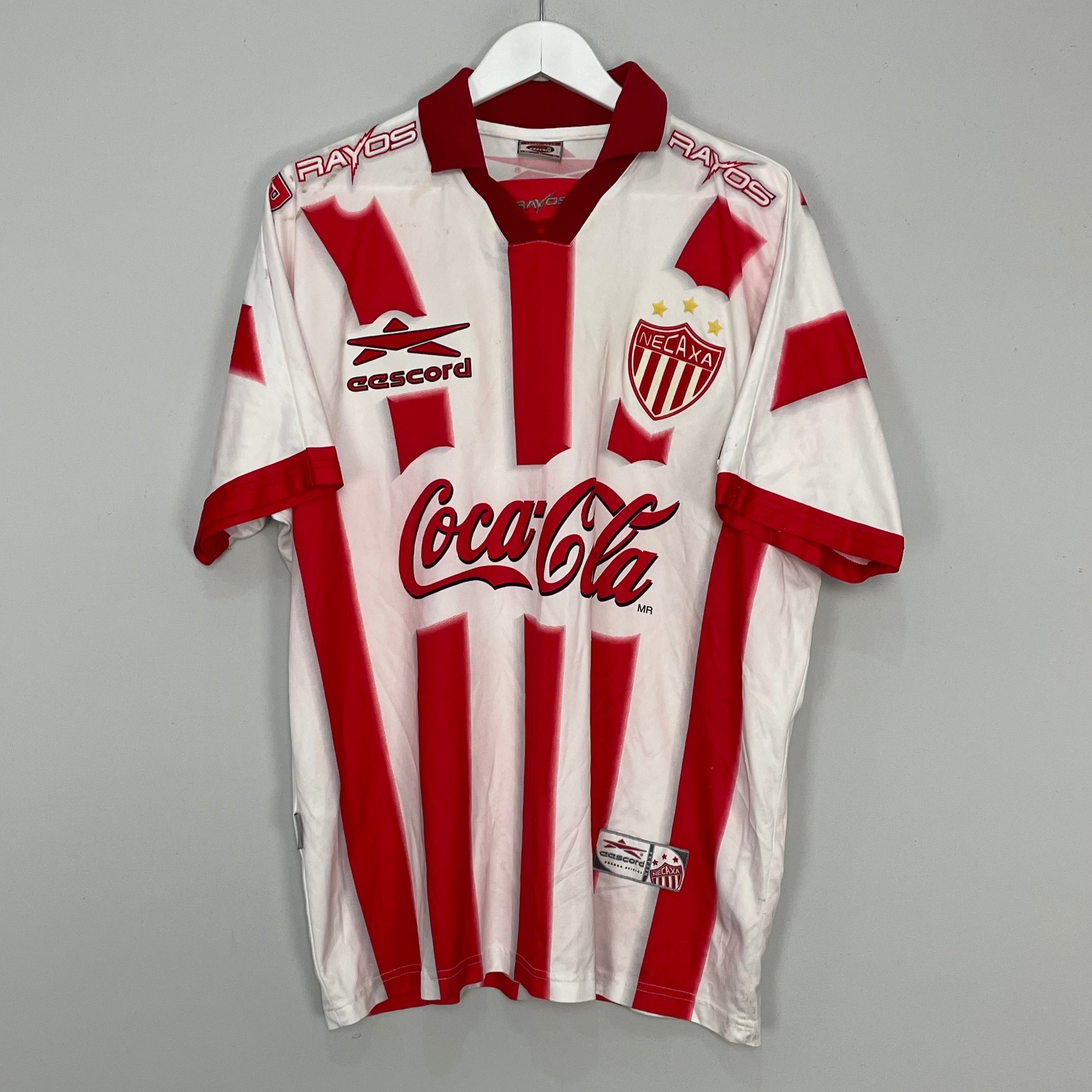 Shop 2000/01 NECAXA HOME SHIRT (XL) EESCORD, classic football shirts, vintage football shirts & retro soccer jerseys at Cult Kits