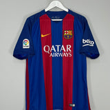 Shop 2016/17 BARCELONA MESSI #10 HOME SHIRT (L) NIKE, classic football shirts, vintage football shirts & retro soccer jerseys at Cult Kits