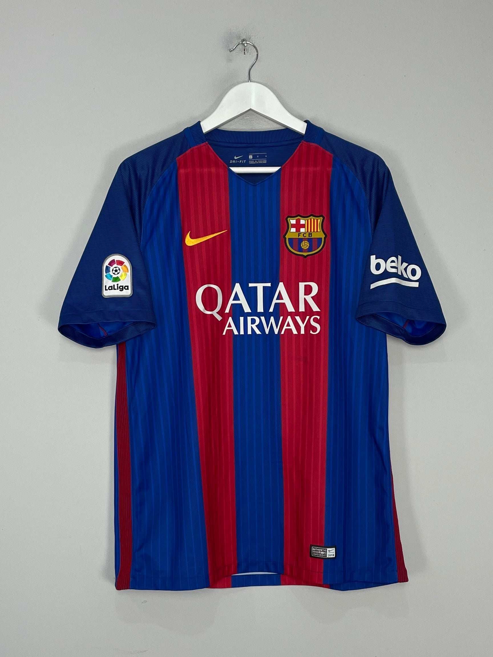 Shop 2016/17 BARCELONA MESSI #10 HOME SHIRT (L) NIKE, classic football shirts, vintage football shirts & retro soccer jerseys at Cult Kits