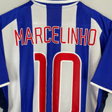 Shop 2002/04 HERTHA BERLIN MARCELINHO #10 HOME SHIRT (S) NIKE, classic football shirts, vintage football shirts & retro soccer jerseys at Cult Kits