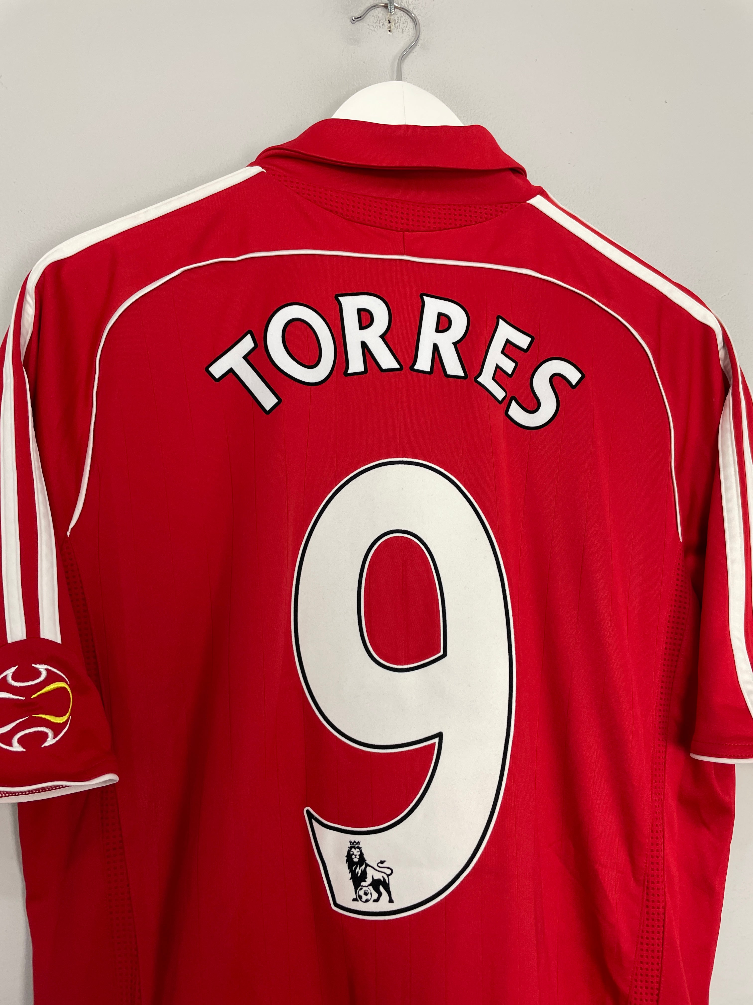 Shop 2006/08 LIVERPOOL TORRES #9 HOME SHIRT (L) ADIDAS, classic football shirts, vintage football shirts & retro soccer jerseys at Cult Kits