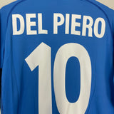 Shop 2002 ITALY DEL PIERO #10 HOME SHIRT (XL) KAPPA, classic football shirts, vintage football shirts & retro soccer jerseys at Cult Kits