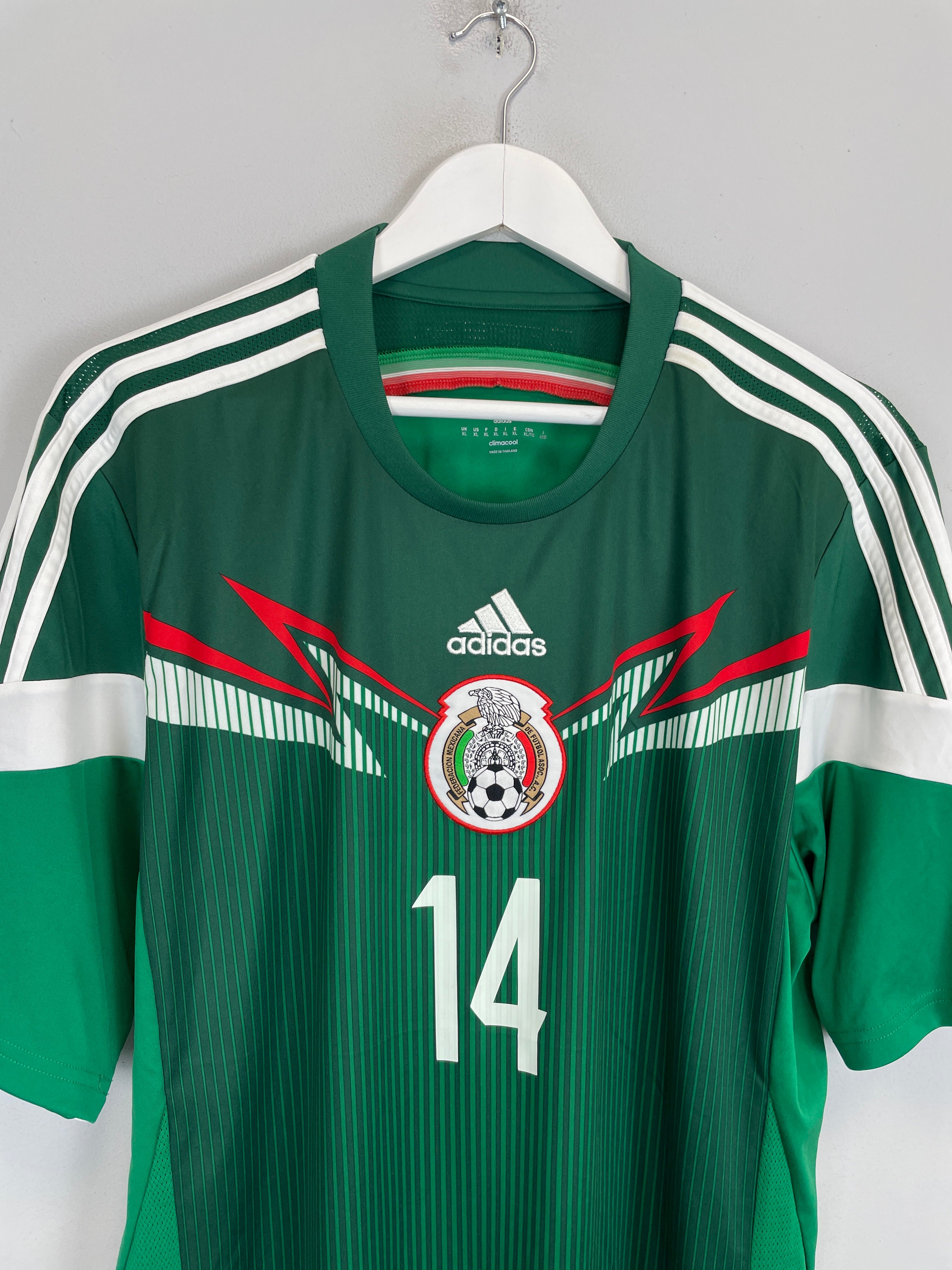 Shop 2014 MEXICO J.HERNANDEZ #14 HOME SHIRT (XL) ADIDAS, classic football shirts, vintage football shirts & retro soccer jerseys at Cult Kits