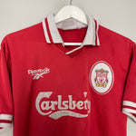 Shop 1996/98 LIVERPOOL HOME SHIRT (S) REEBOK, classic football shirts, vintage football shirts & retro soccer jerseys at Cult Kits