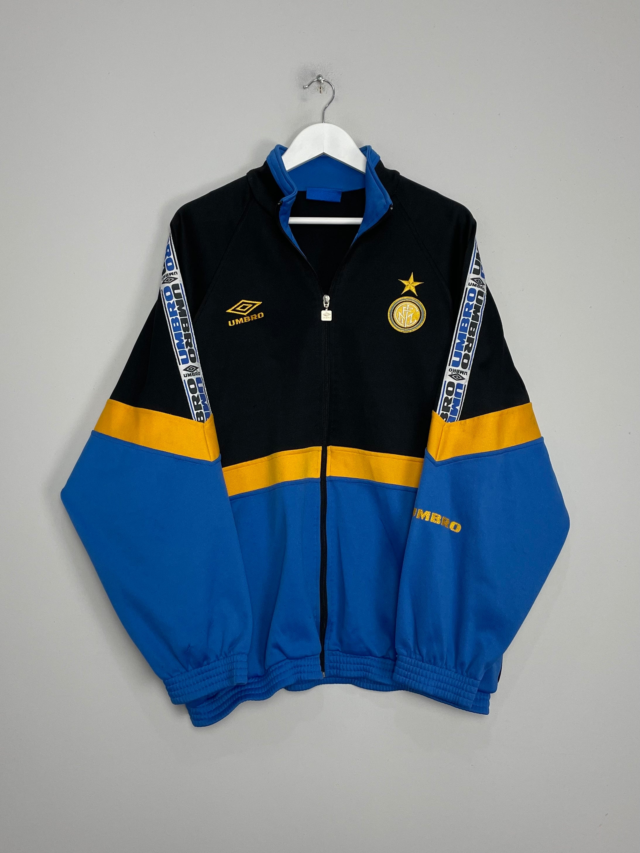 Shop 1997/98 INTER MILAN TRACK JACKET (XL) UMBRO, classic football shirts, vintage football shirts & retro soccer jerseys at Cult Kits