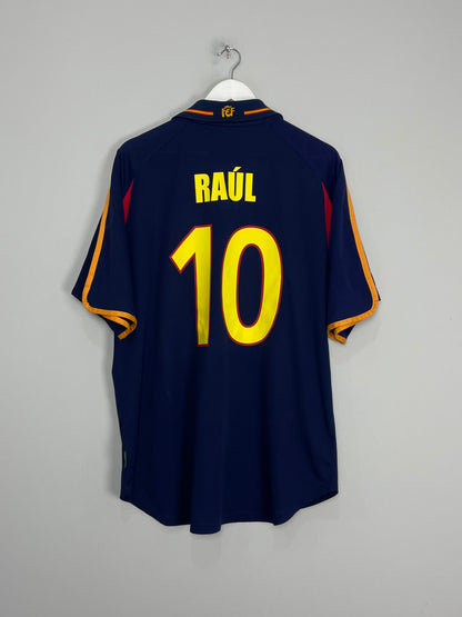 2000/02 SPAIN RAUL #10 AWAY SHIRT (XL) ADIDAS