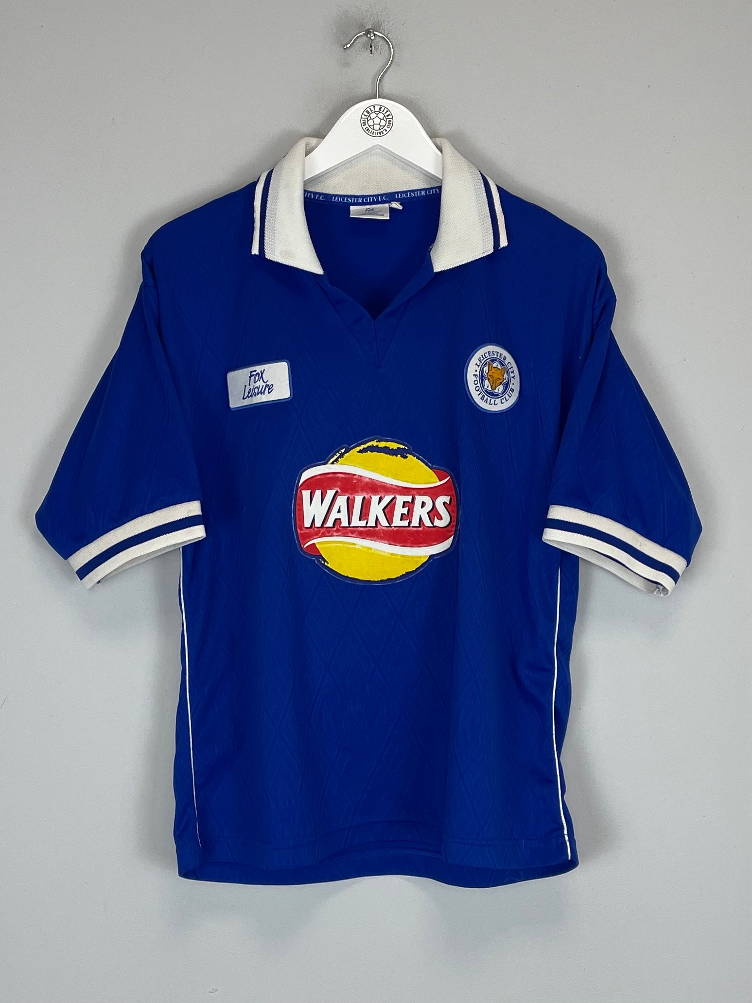 Shop 1998/00 LEICESTER CITY #16 HOME SHIRT (M) FOX LEISURE, classic football shirts, vintage football shirts & retro soccer jerseys at Cult Kits