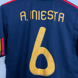 Shop 2010/11 SPAIN INIESTA #6 AWAY SHIRT (M) ADIDAS, classic football shirts, vintage football shirts & retro soccer jerseys at Cult Kits