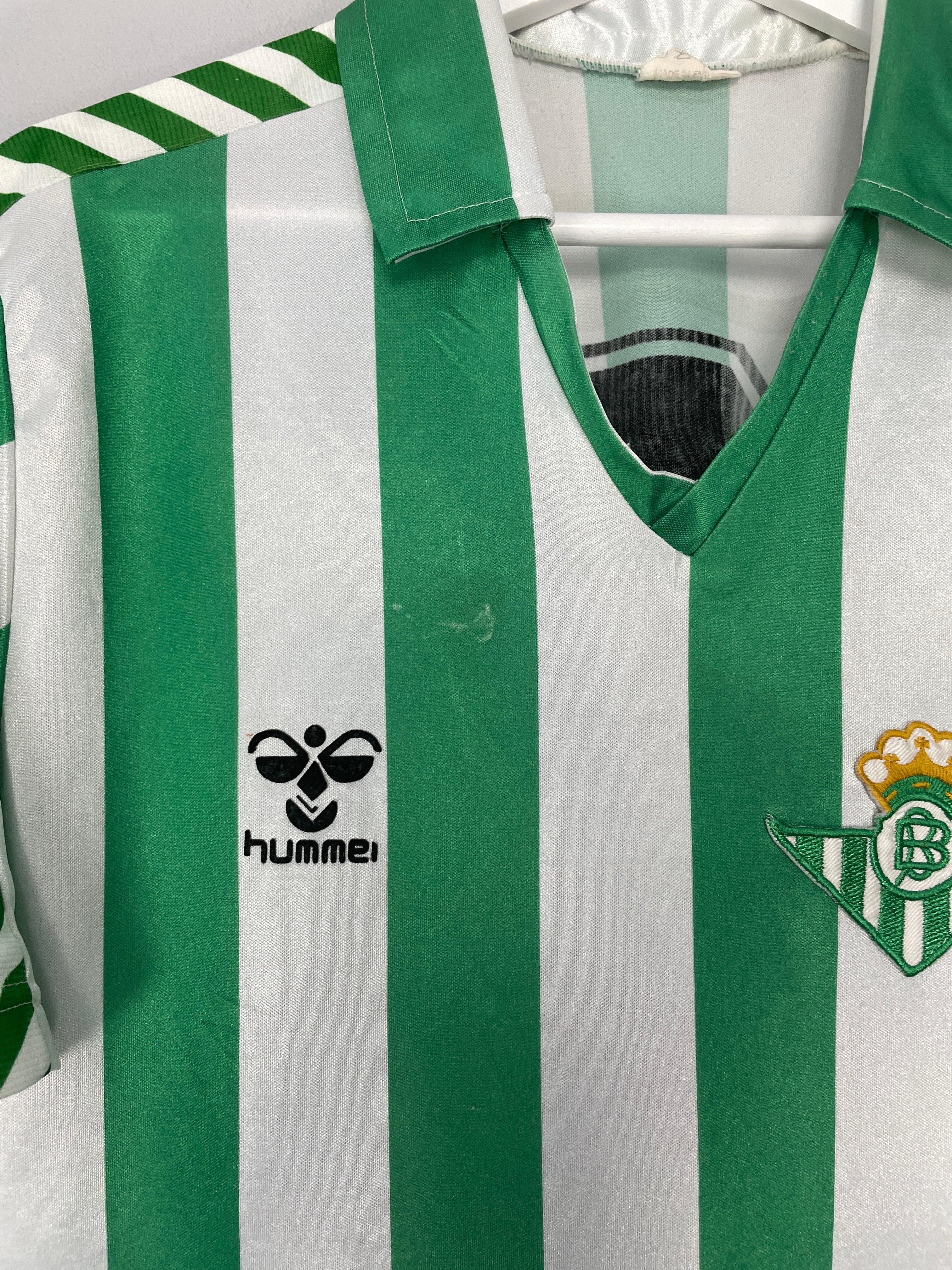 Shop 1988/90 REAL BETIS #3 HOME SHIRT (L) HUMMEL, classic football shirts, vintage football shirts & retro soccer jerseys at Cult Kits