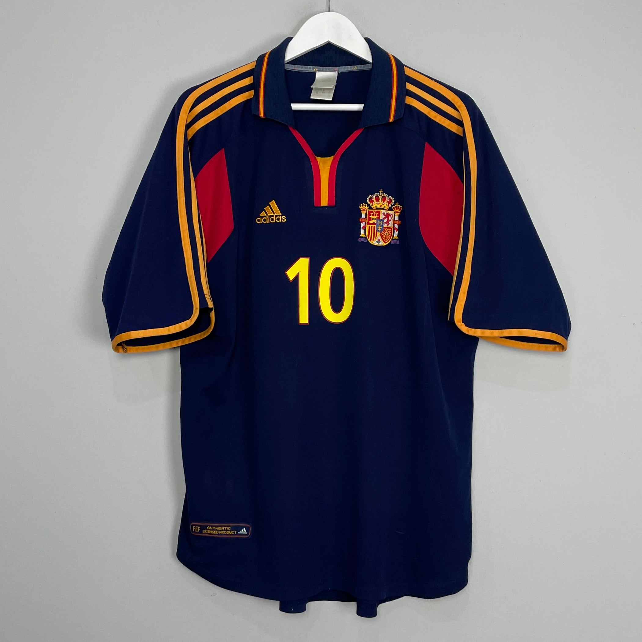 Shop 2000/02 SPAIN RAUL #10 AWAY SHIRT (XL) ADIDAS, classic football shirts, vintage football shirts & retro soccer jerseys at Cult Kits