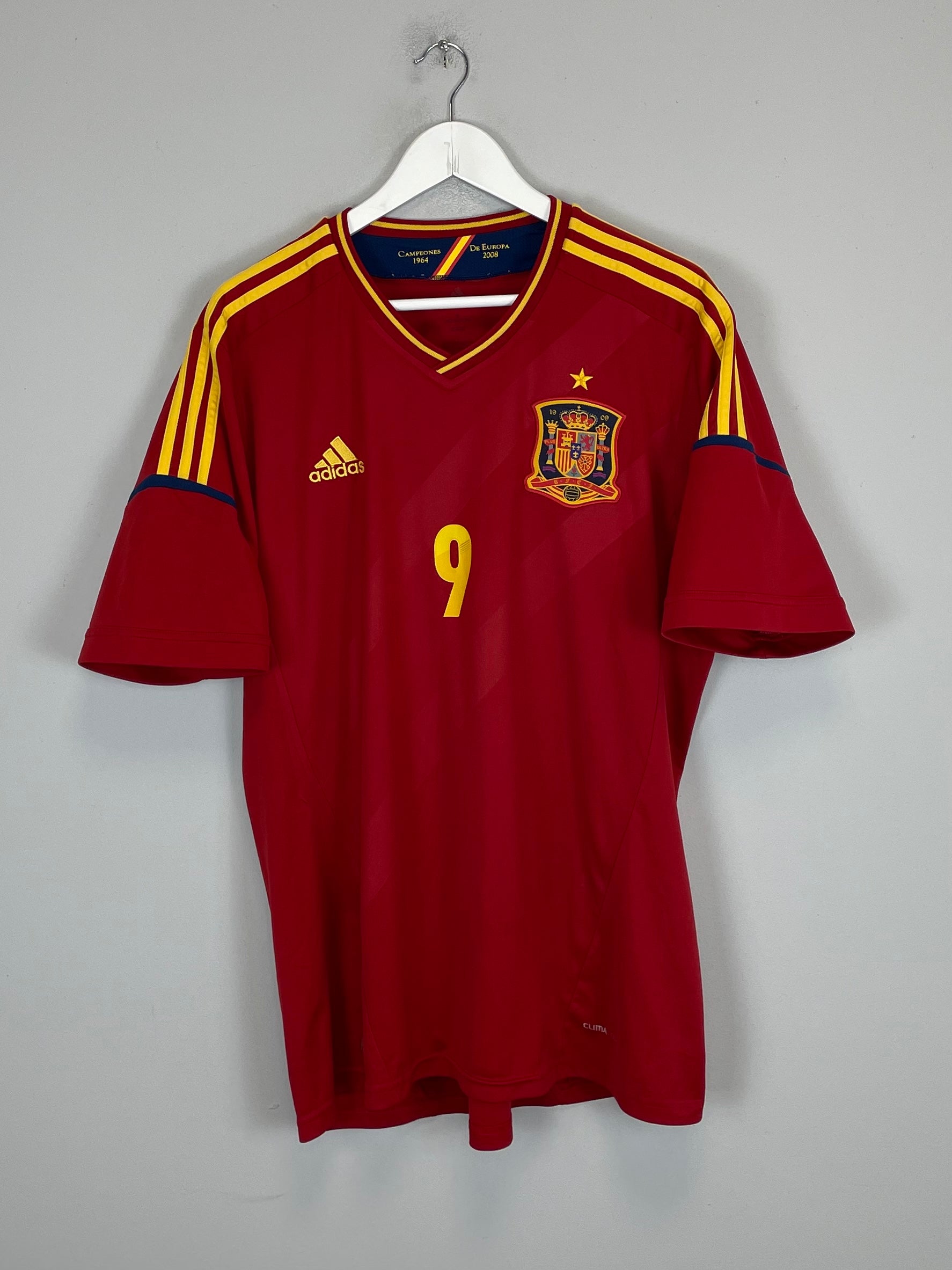 Shop 2011/12 SPAIN TORRES #9 HOME SHIRT (XL) ADIDAS, classic football shirts, vintage football shirts & retro soccer jerseys at Cult Kits