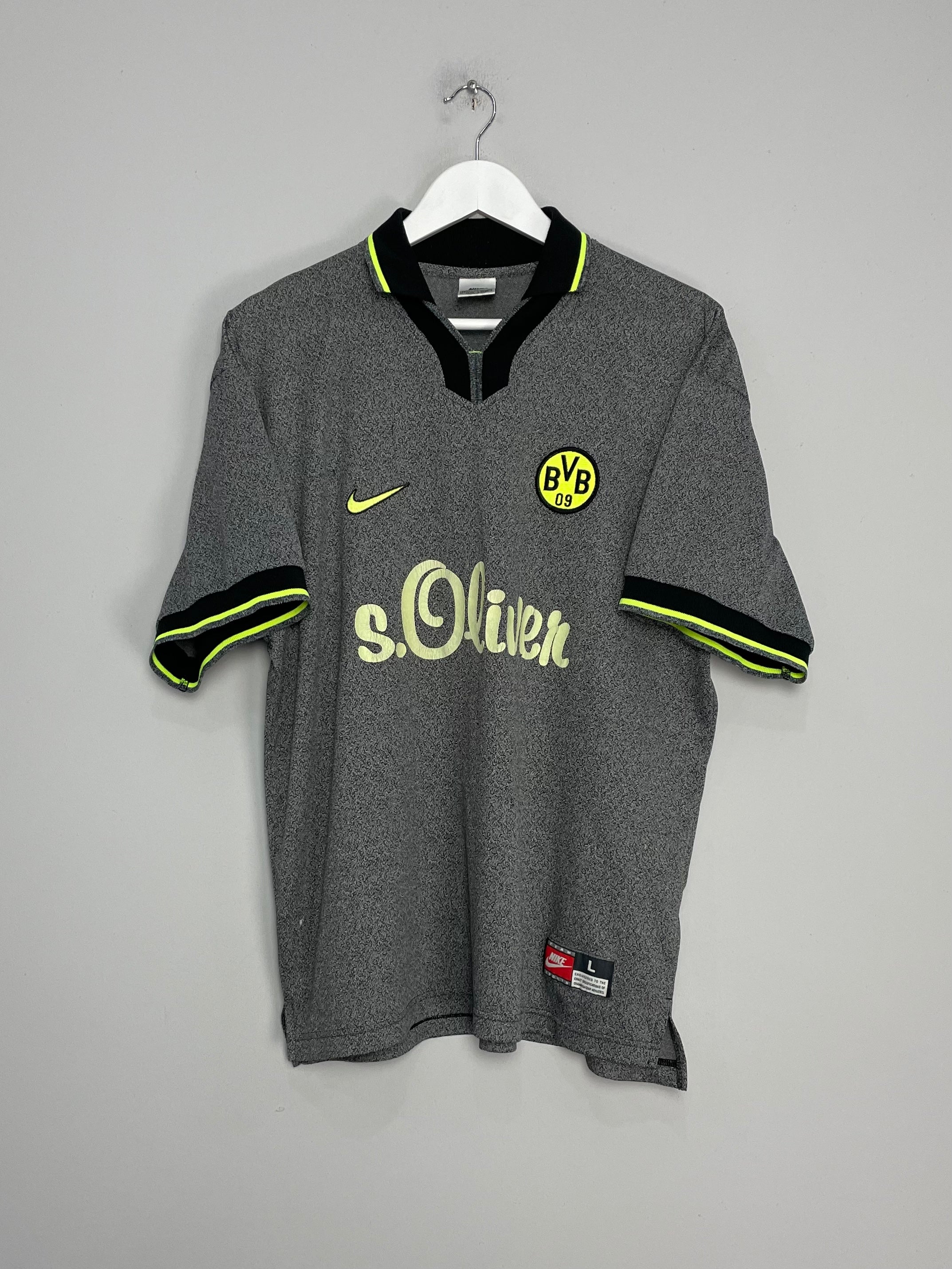 Shop 1997/98 DORTMUND AWAY SHIRT (L) NIKE, classic football shirts, vintage football shirts & retro soccer jerseys at Cult Kits