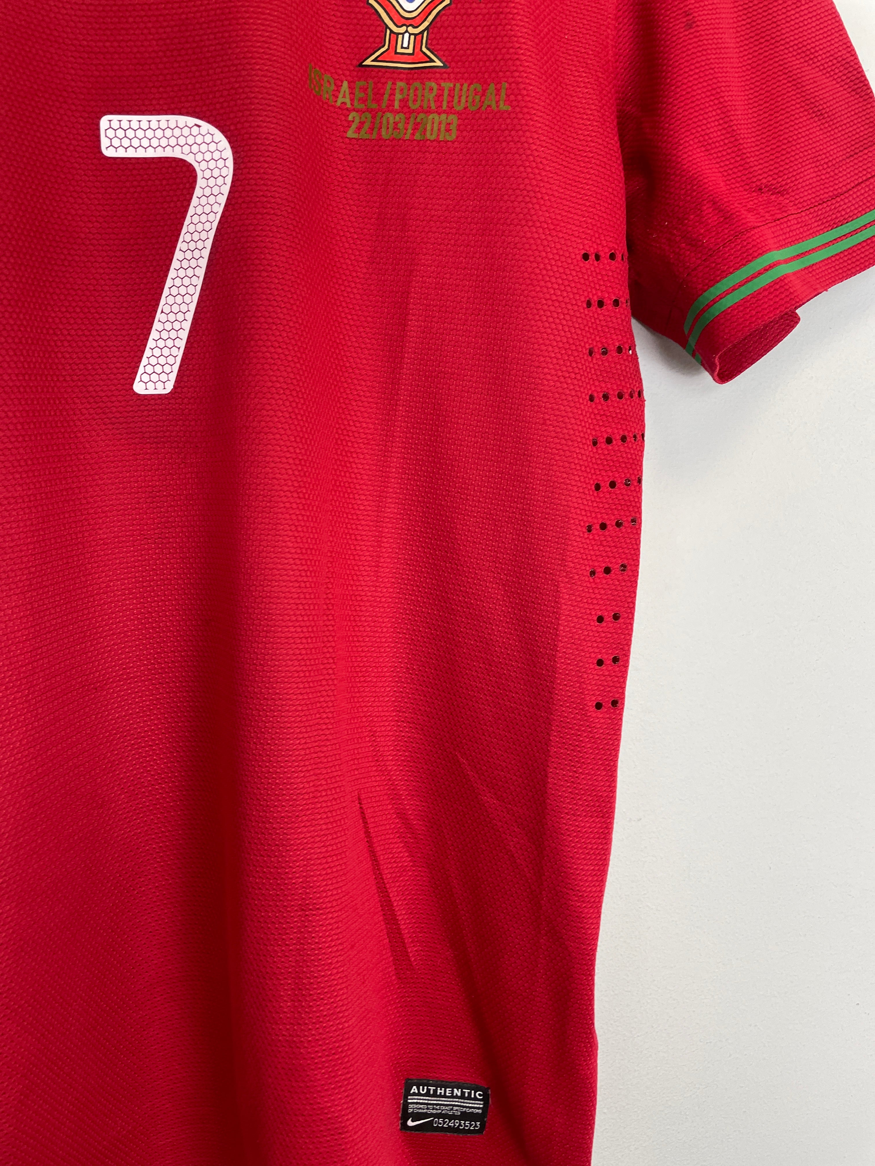 Shop 2012/13 PORTUGAL RONALDO #7 *PLAYER ISSUE vs ISRAEL* HOME SHIRT (M) NIKE, classic football shirts, vintage football shirts & retro soccer jerseys at Cult Kits