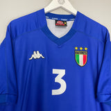 Shop 1998/99 ITALY MALDINI #3 HOME SHIRT (XXL) KAPPA, classic football shirts, vintage football shirts & retro soccer jerseys at Cult Kits