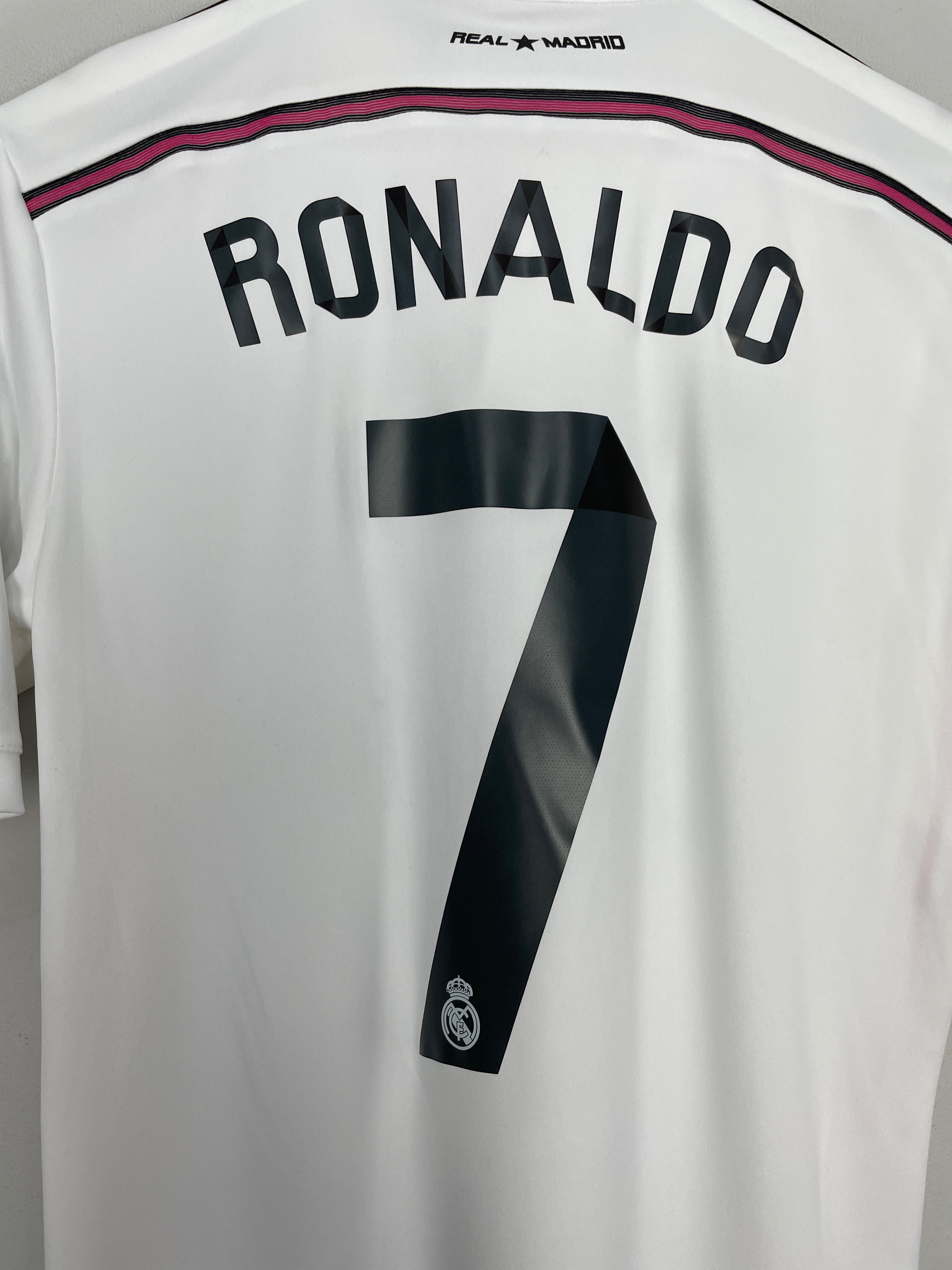 Shop 2014/15 REAL MADRID RONALDO #7 C/L HOME SHIRT (S) ADIDAS, classic football shirts, vintage football shirts & retro soccer jerseys at Cult Kits
