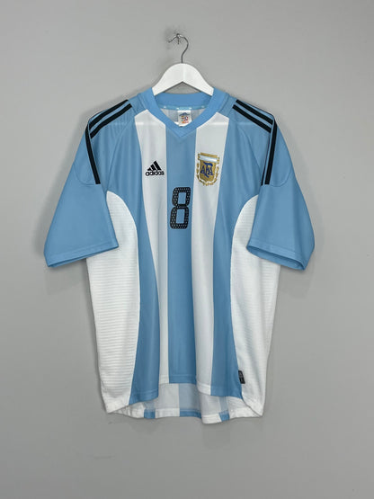 2002/04 ARGENTINA ZANETTI #8 HOME SHIRT (L) ADIDAS