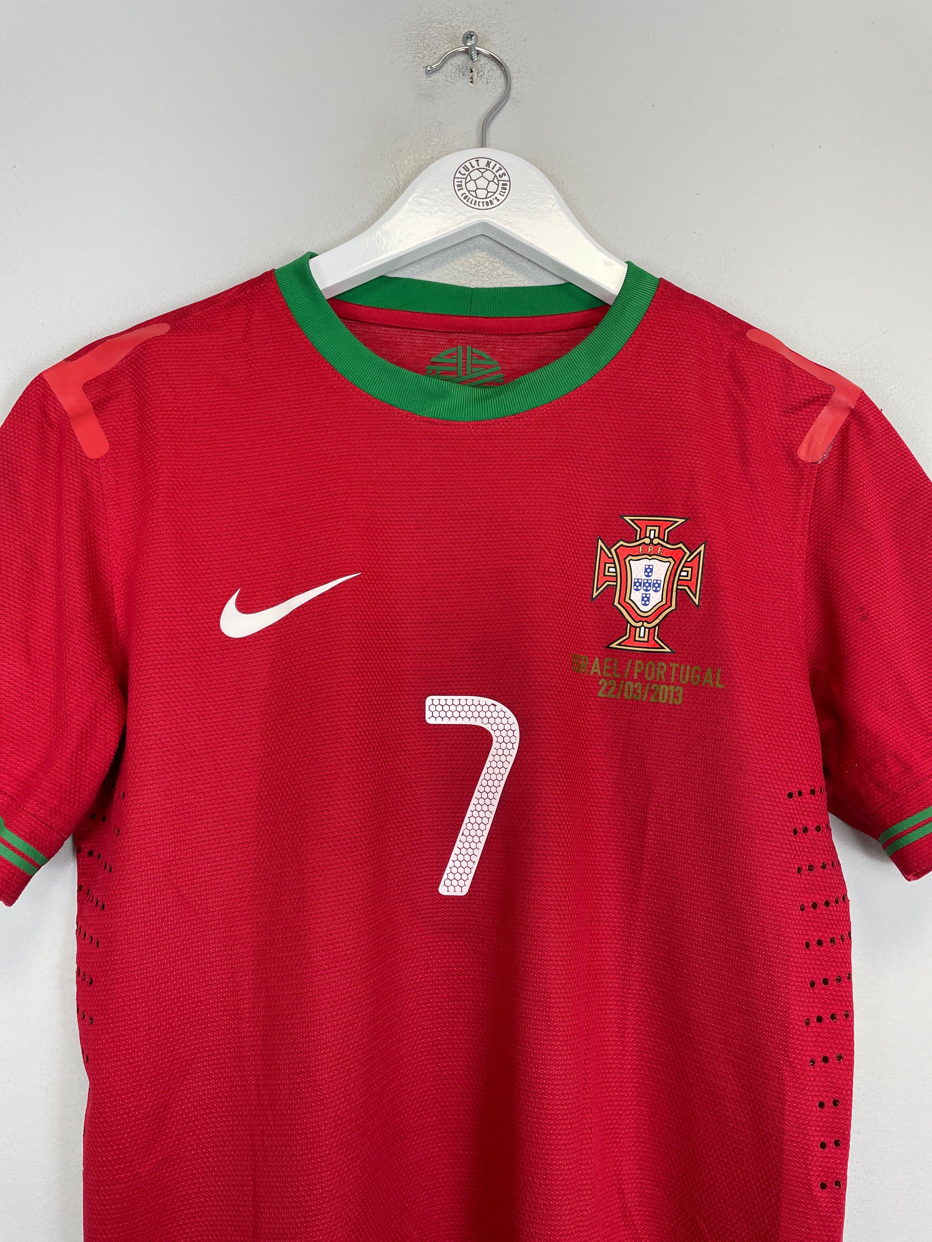 Shop 2012/13 PORTUGAL RONALDO #7 *PLAYER ISSUE vs ISRAEL* HOME SHIRT (M) NIKE, classic football shirts, vintage football shirts & retro soccer jerseys at Cult Kits